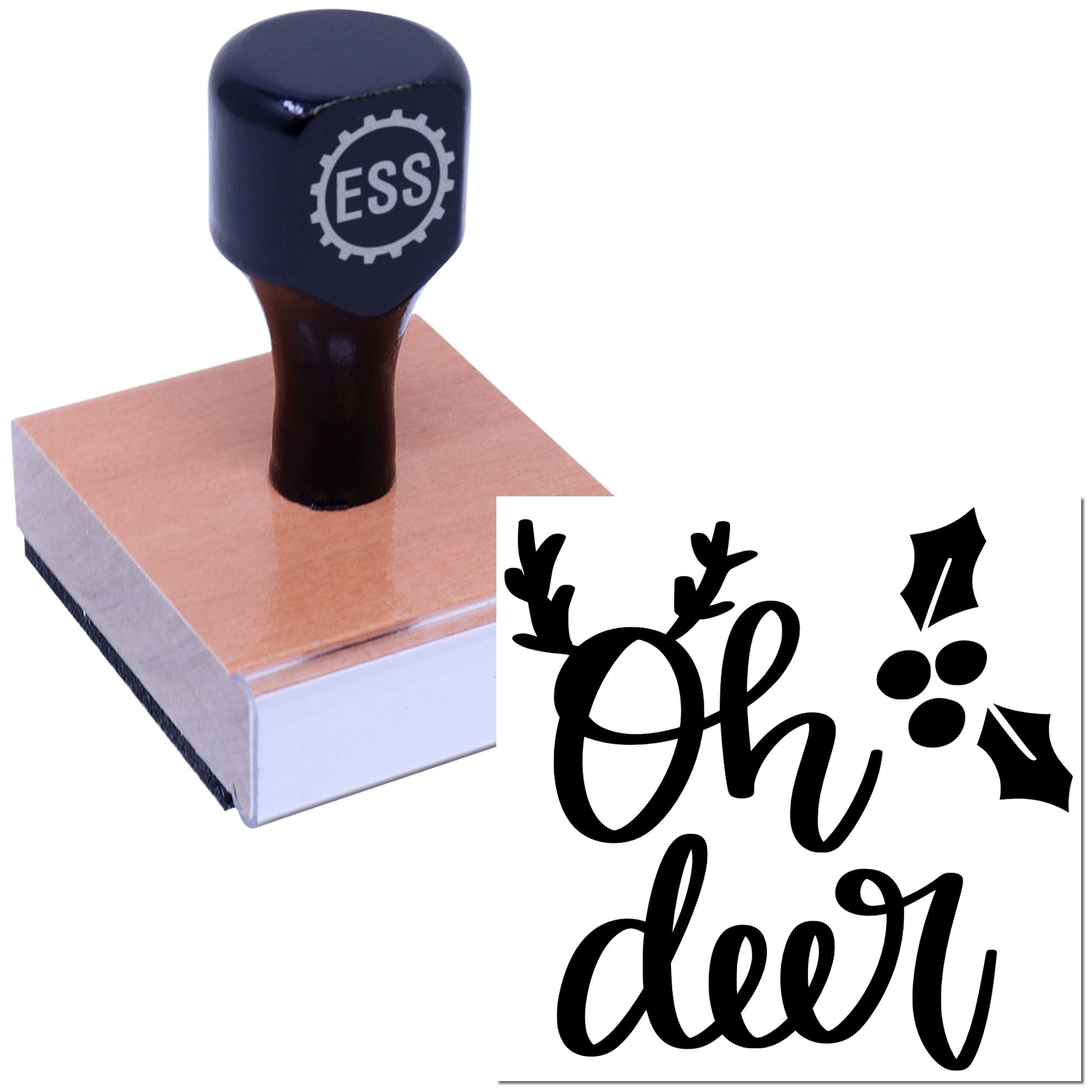 Oh Deer Holiday Paper Goods Rubber Stamp