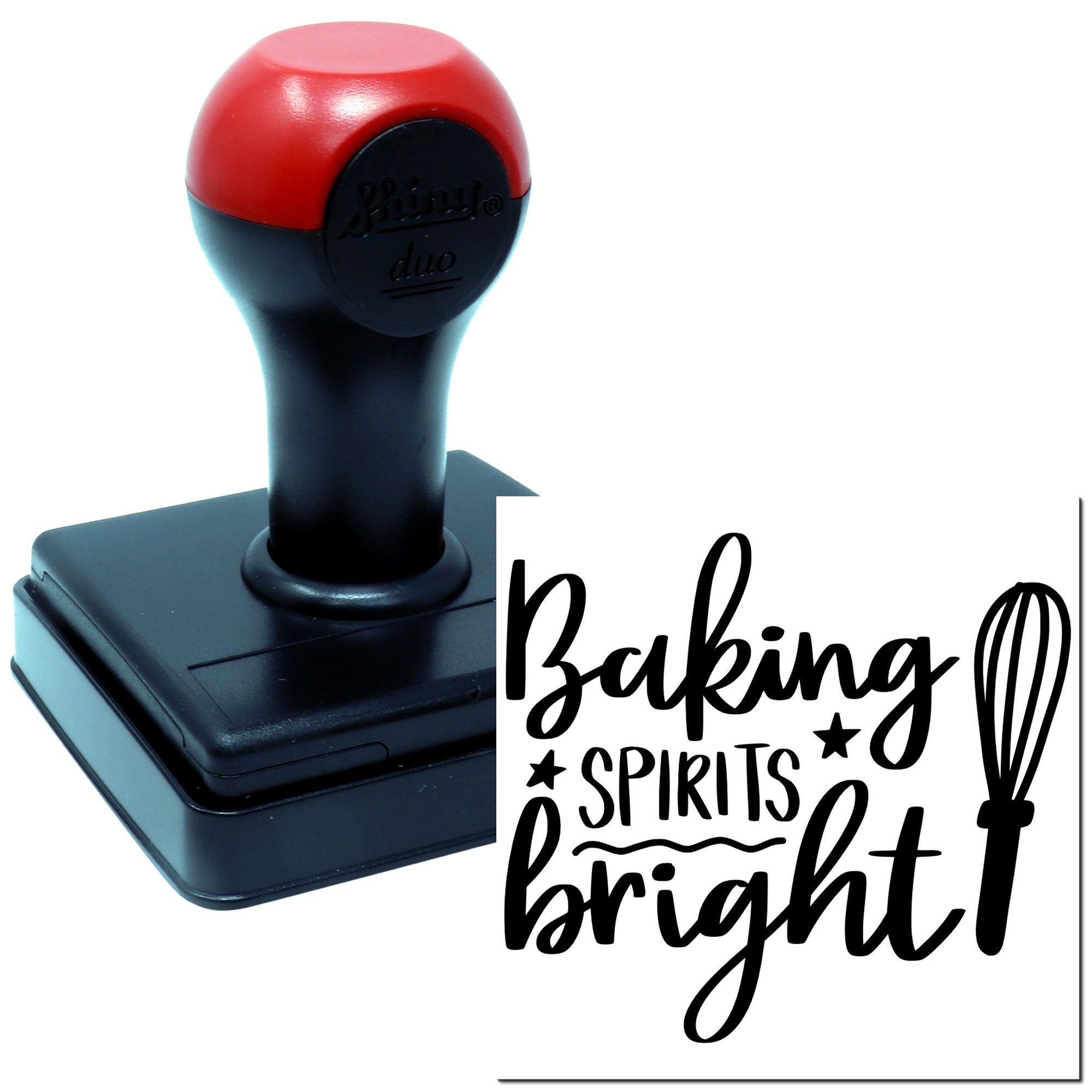 Duo Whisking Holiday Baking Spirits Bright Hand Stamp