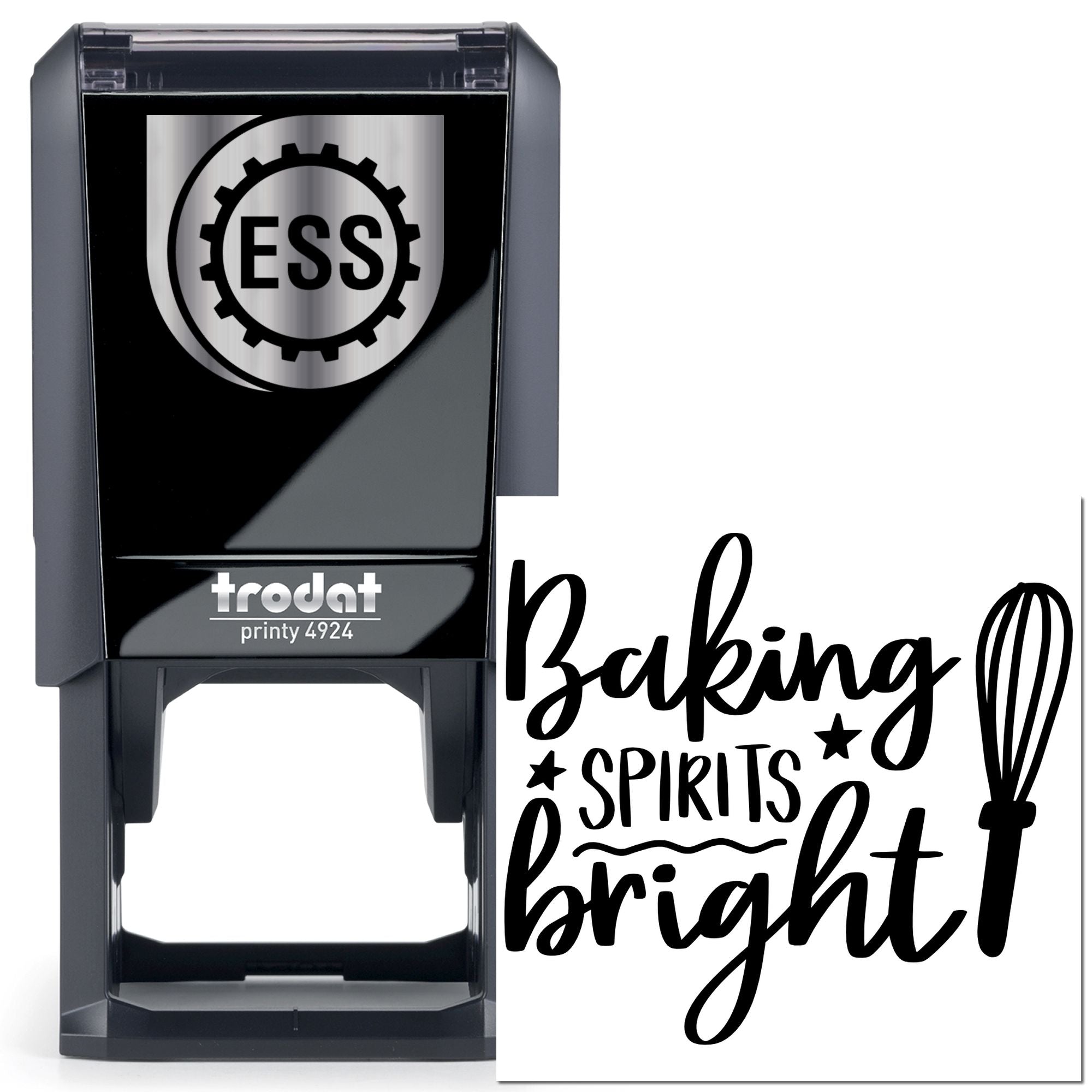 Self-Inking Holiday Baking Note Card Stamp