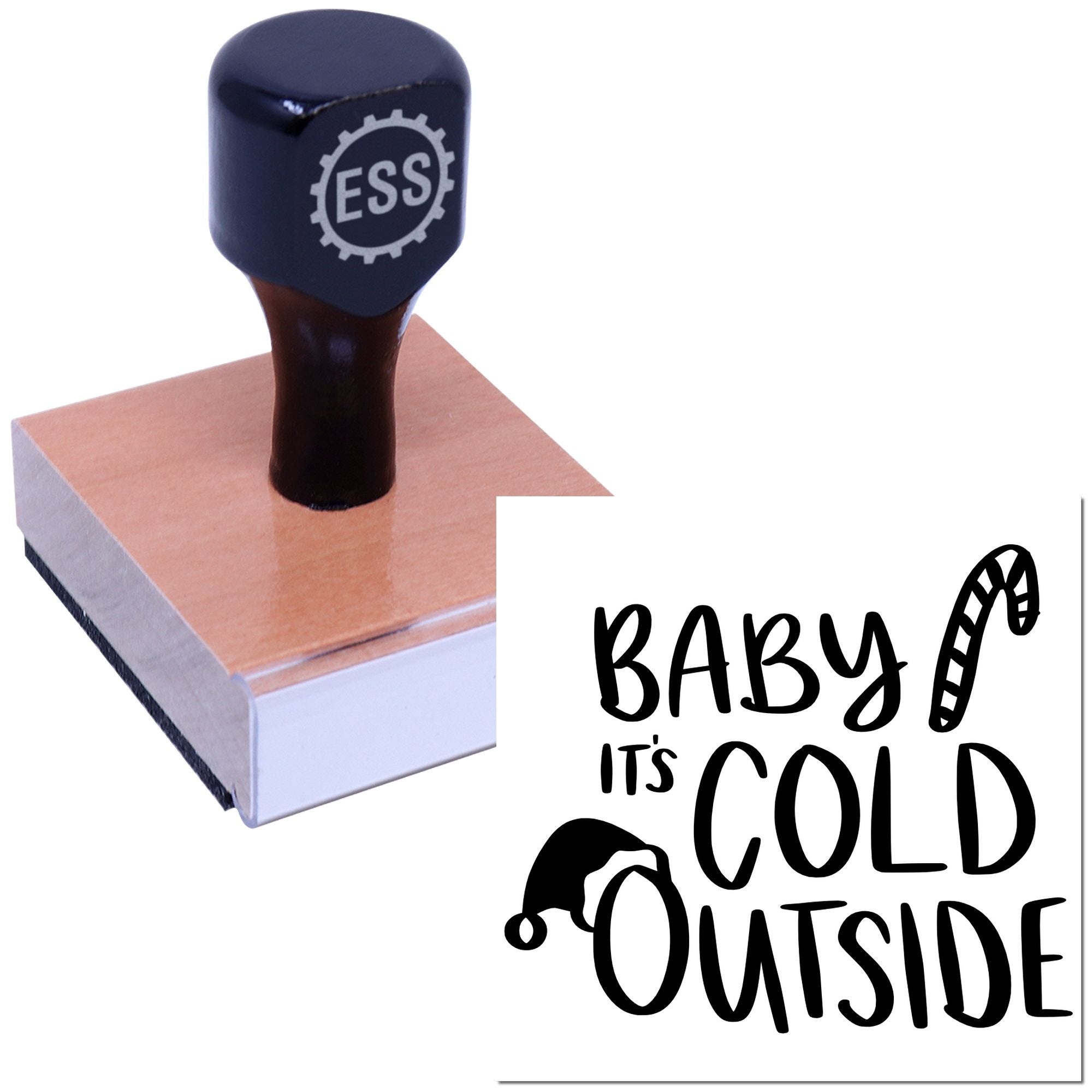 Cozy Winter Welcome Postcard Rubber Stamp