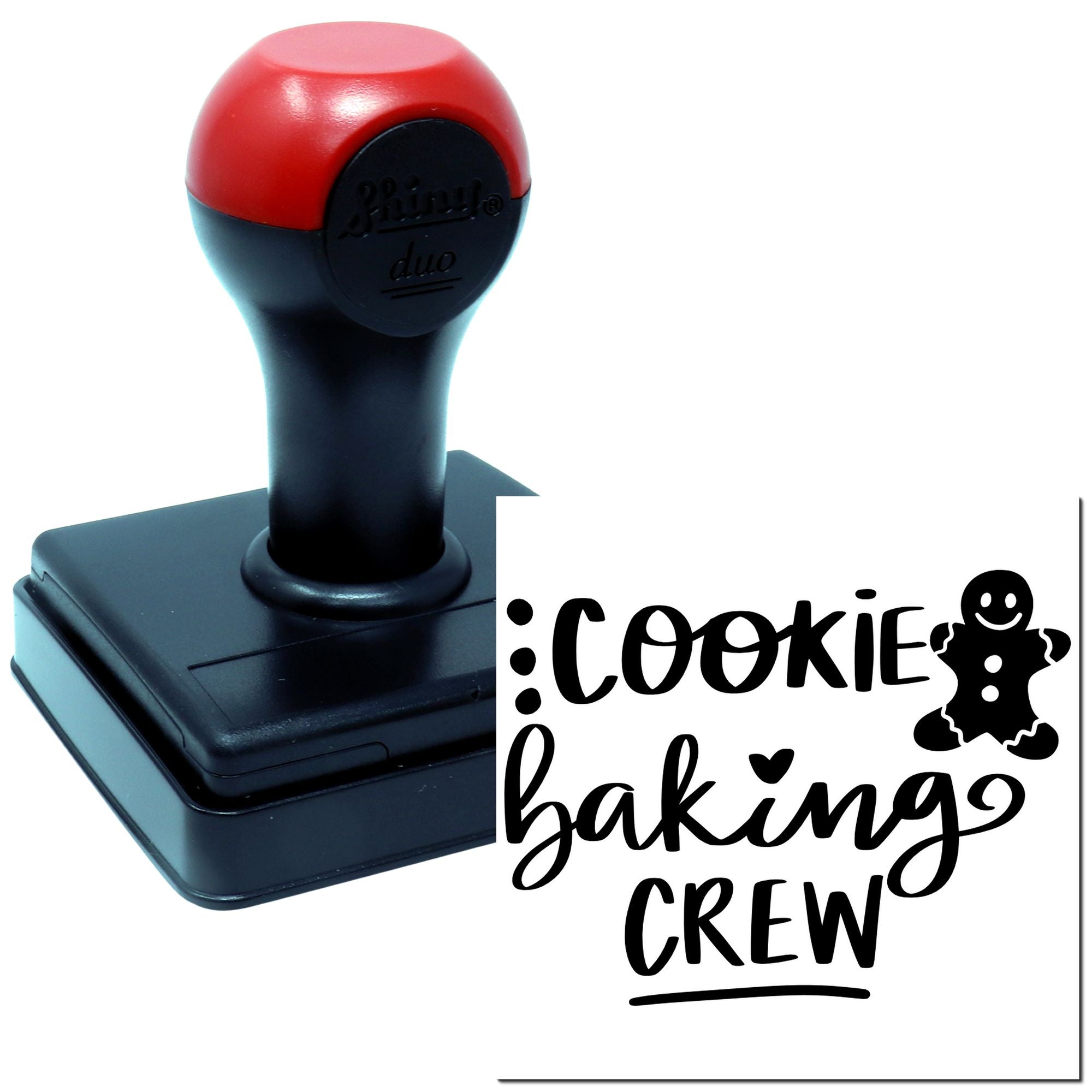 Duo Gingerbread Cookie Baking Crew Fun Hand Stamp