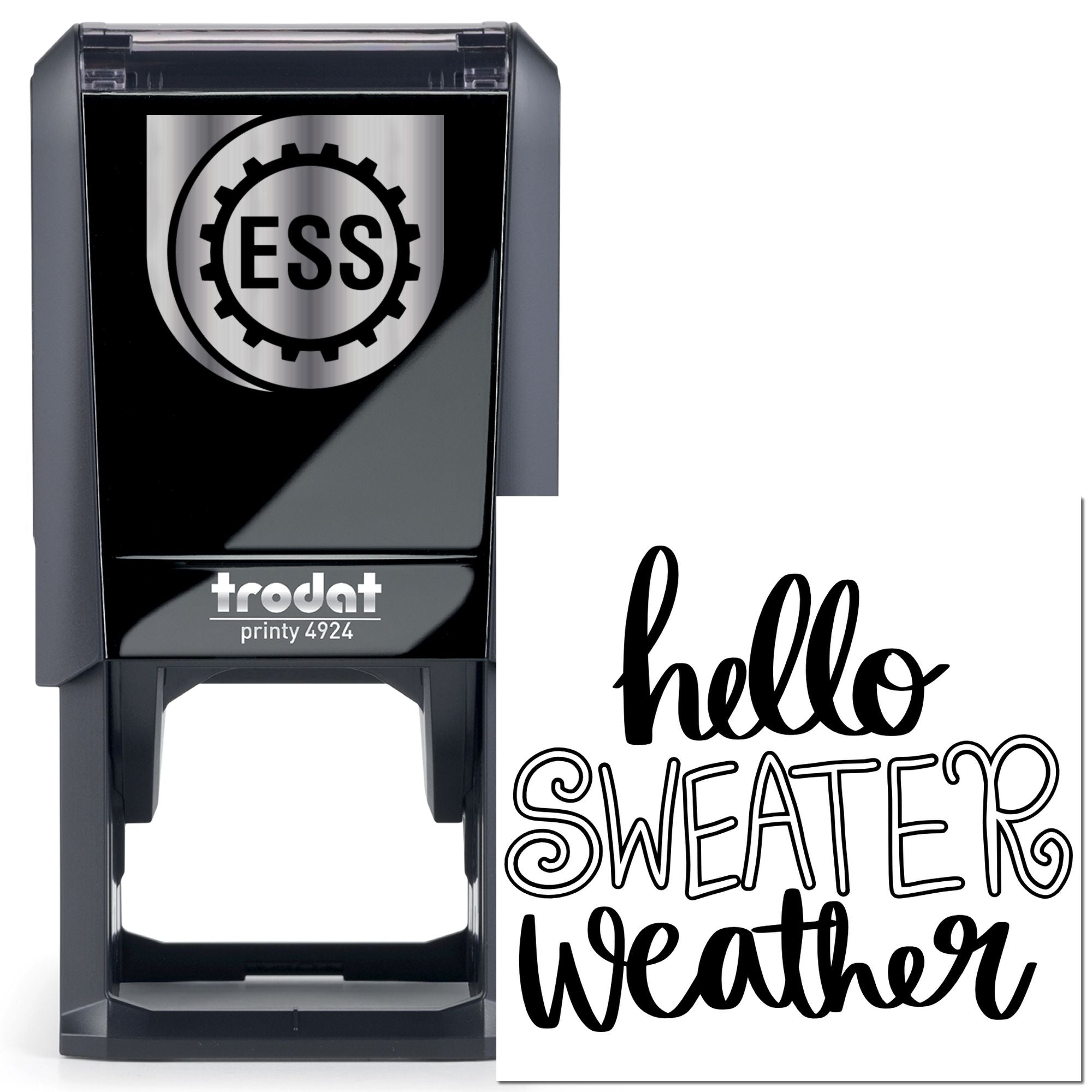 Self-Inking Sweater Weather Place Card Stamp