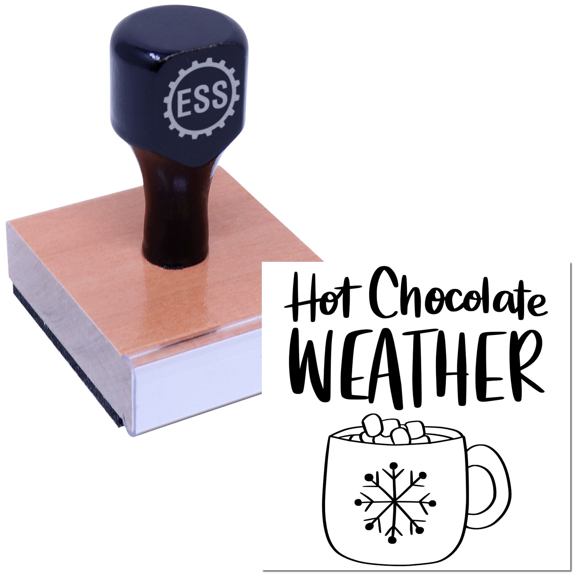 Cozy Winter Cocoa Card Rubber Stamp