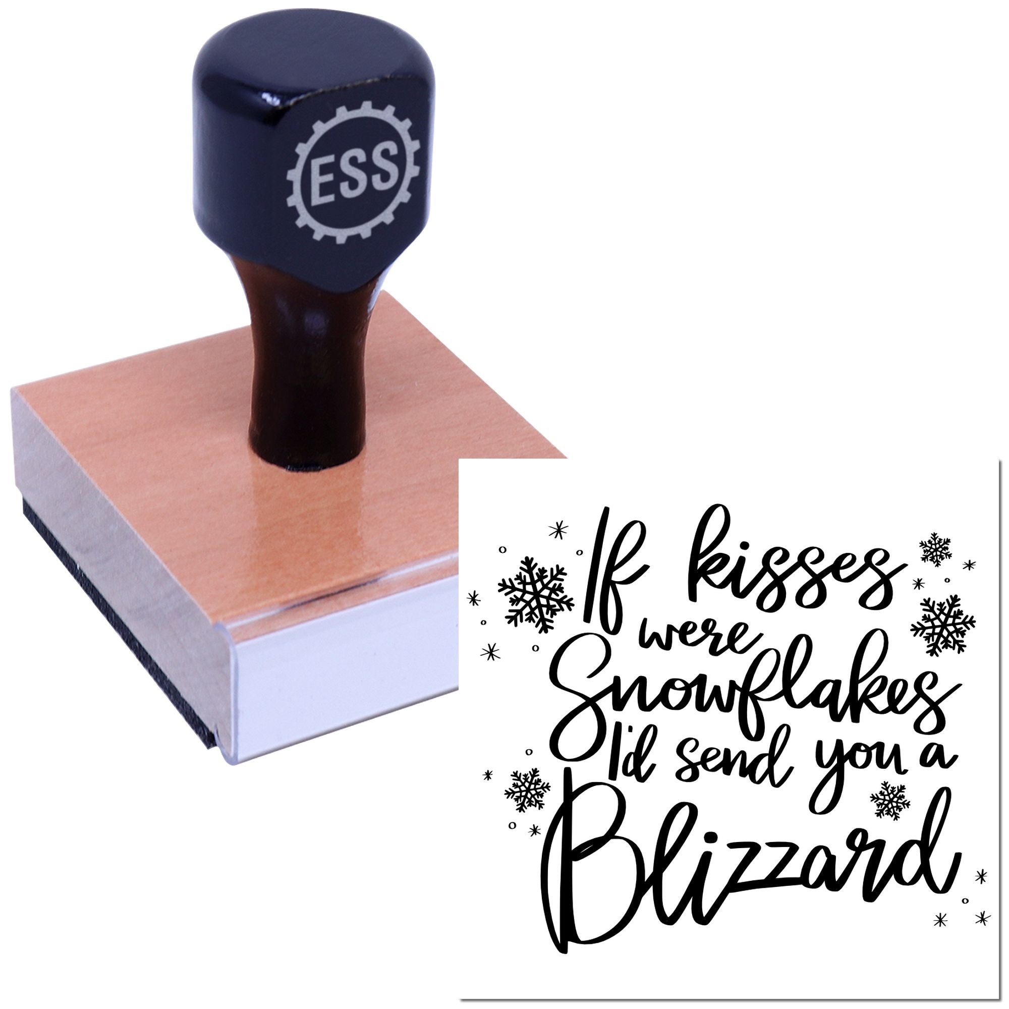 Blizzard Of Kisses Card Making Rubber Stamp