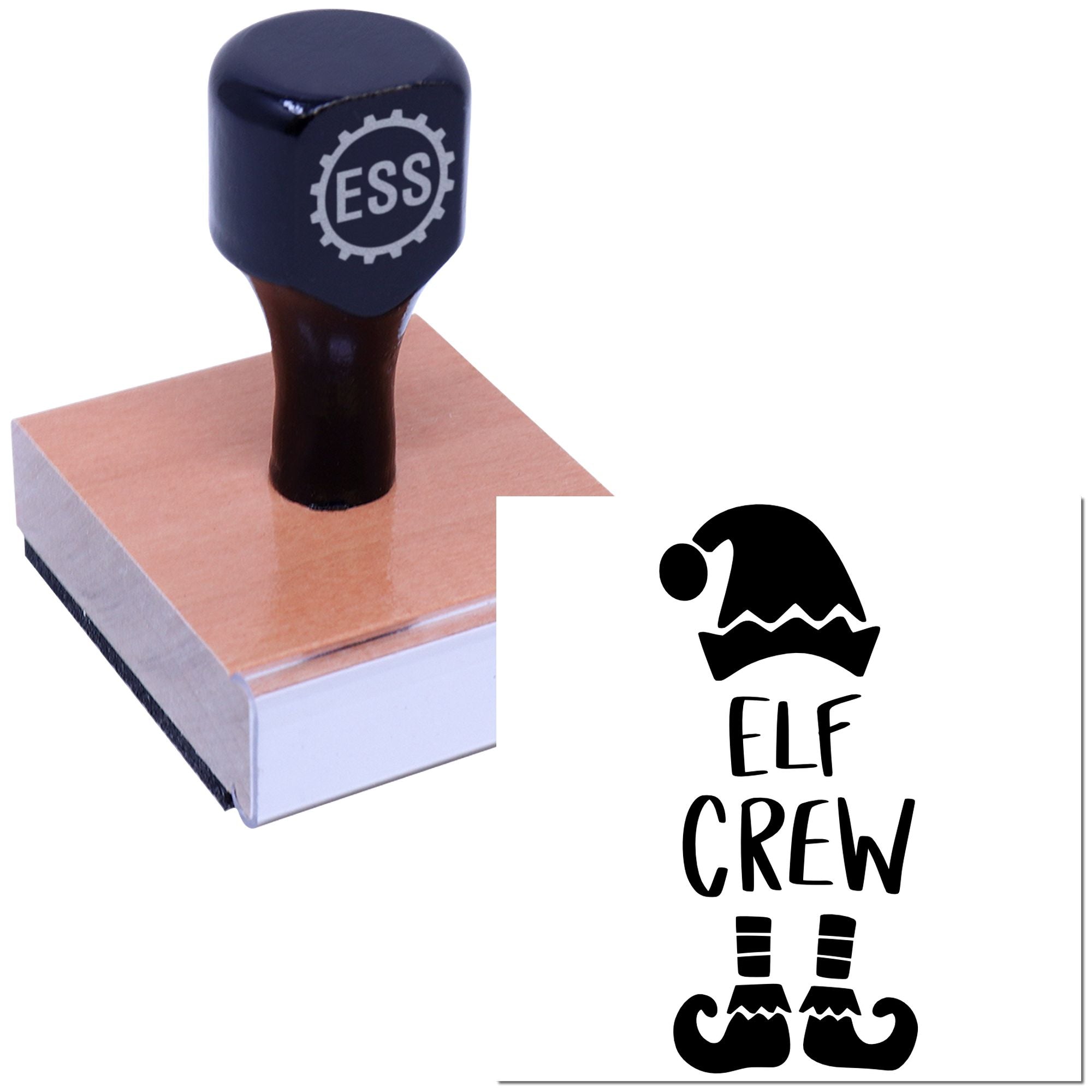 North Pole Helpers Greeting Card Rubber Stamp