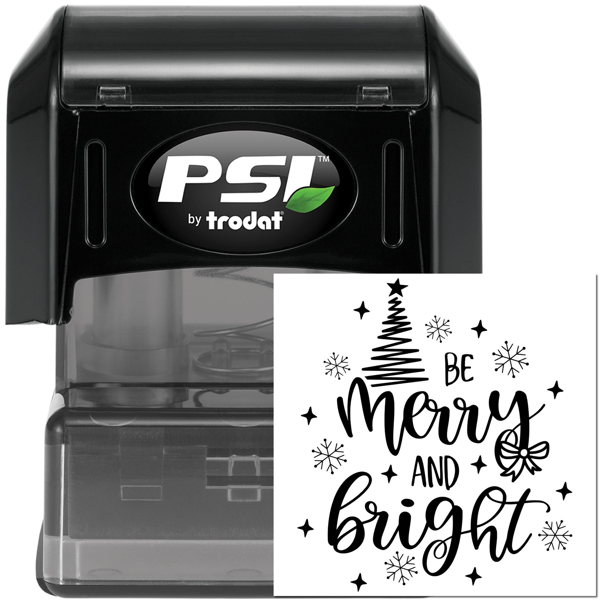 Pre-Inked Merry And Bright Paper Goods Stamp