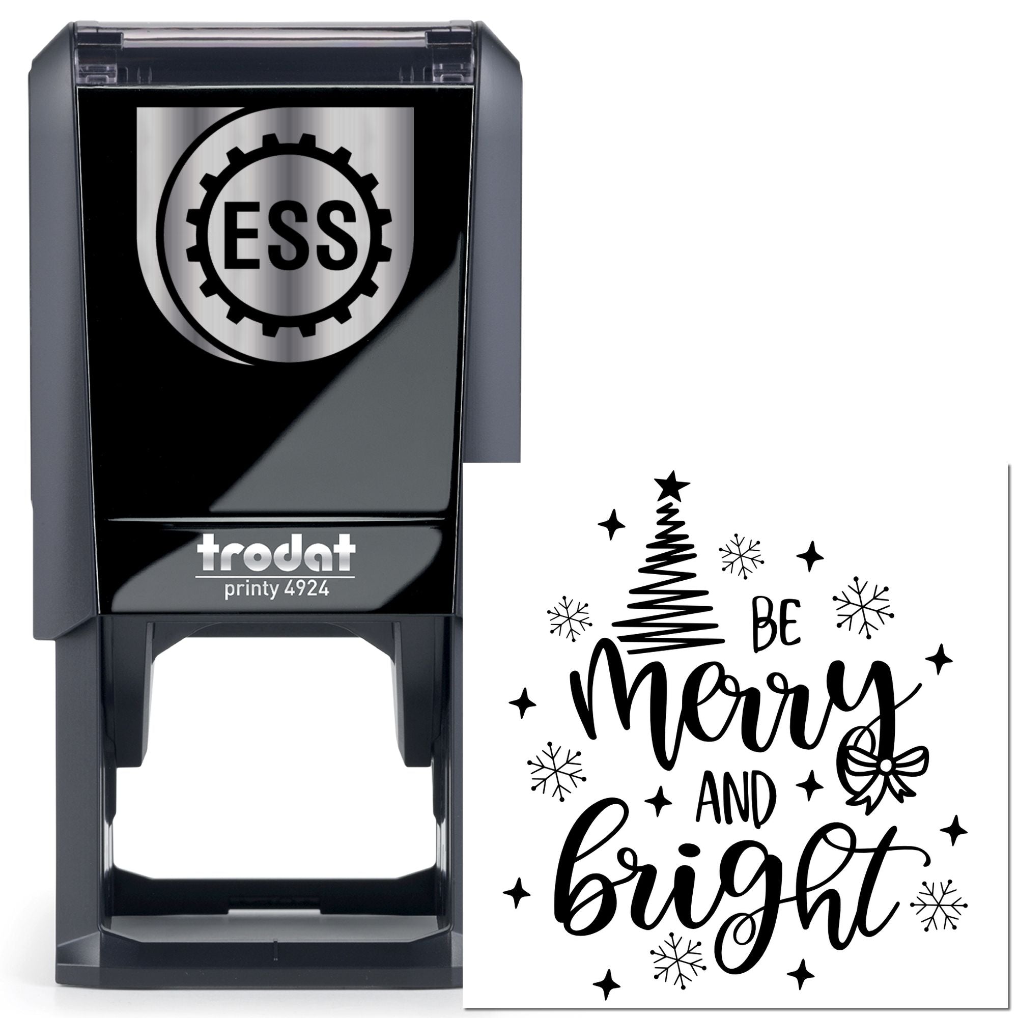 Self-Inking Merry Bright Note Card Stamp