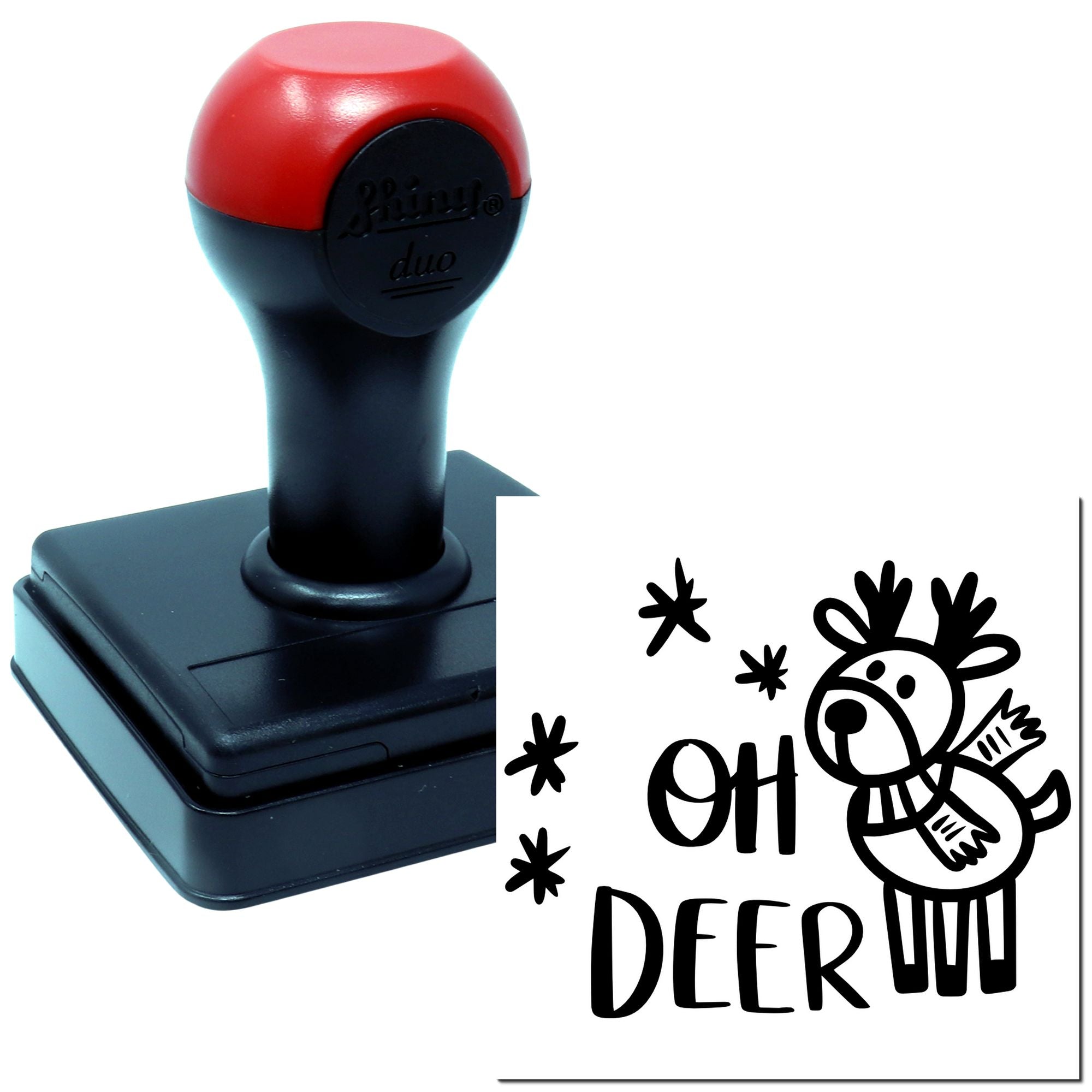 Duo Oh Deer Festive Winter Reindeer Hand Stamp