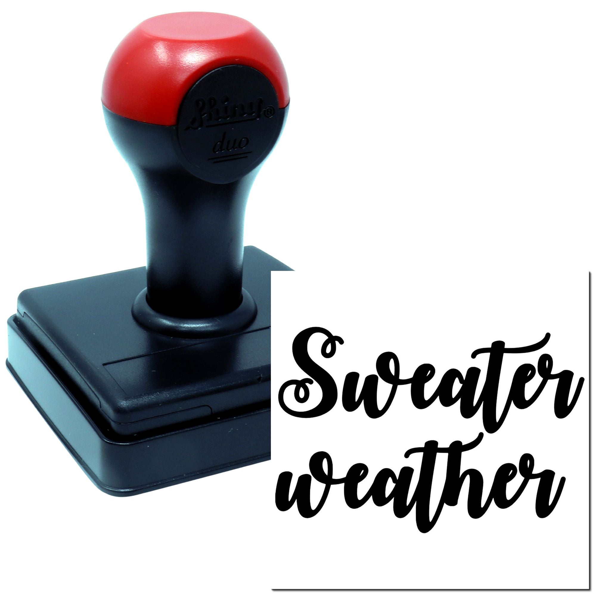 Duo Cozy Sweater Weather Handwritten Script Hand Stamp