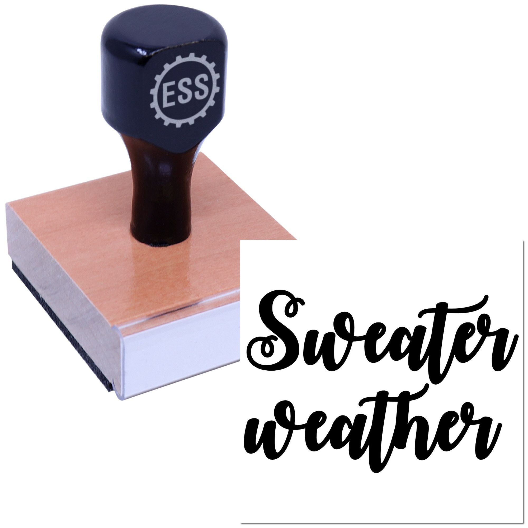 Cozy Knit Moments Place Card Rubber Stamp