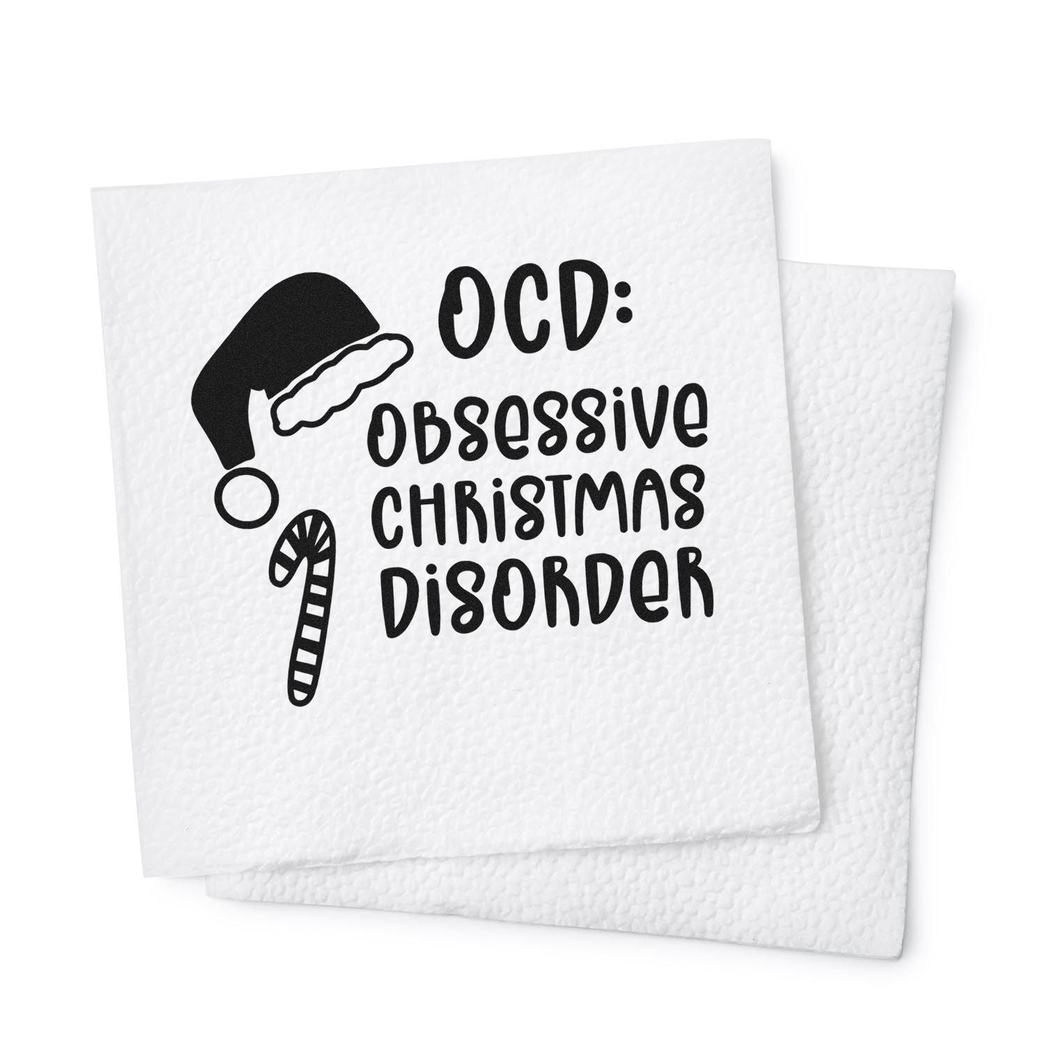 Pre-Inked Obsessive Christmas Disorder Tag Stamp