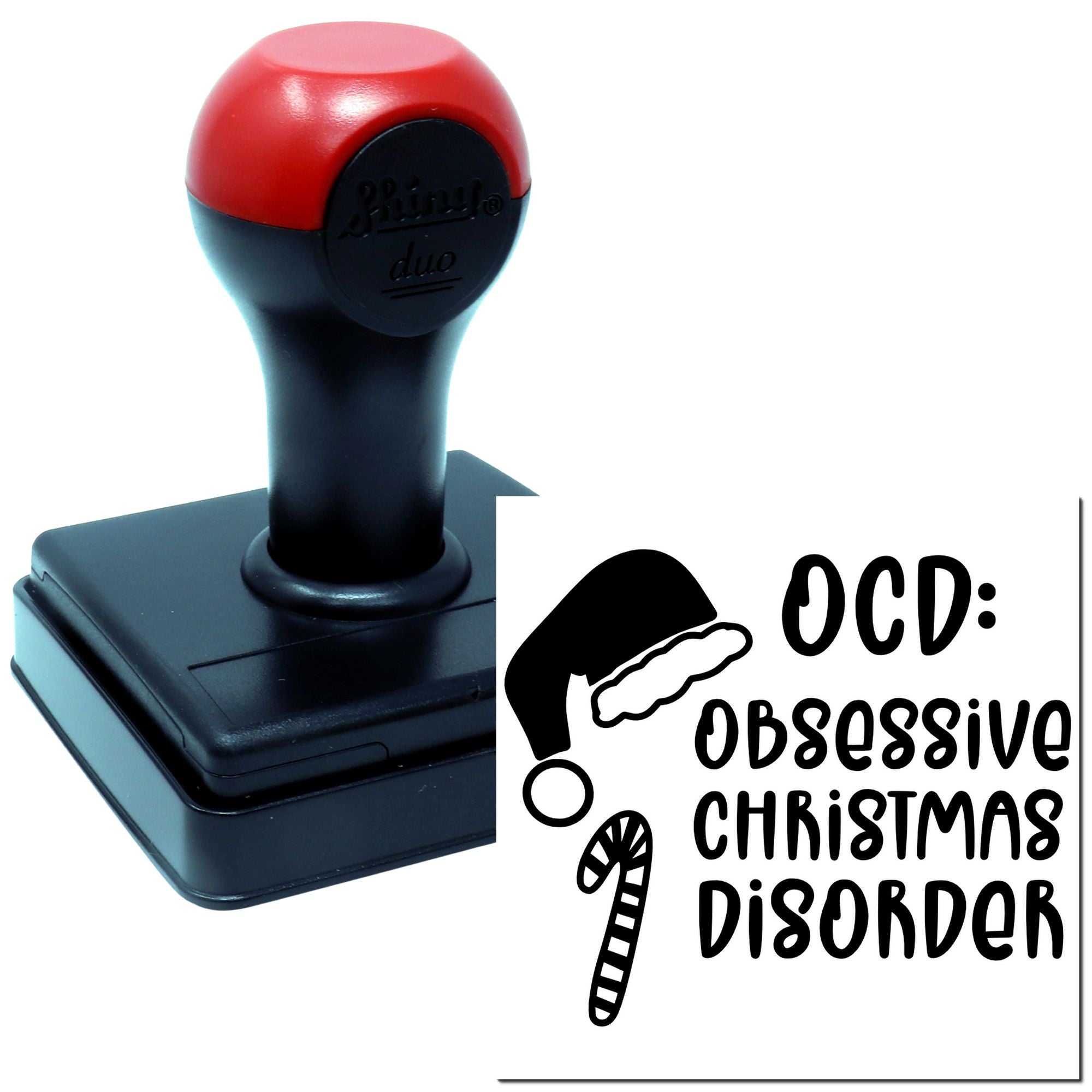 Duo Obsessive Holiday Cheer Santa Syndrome Hand Stamp