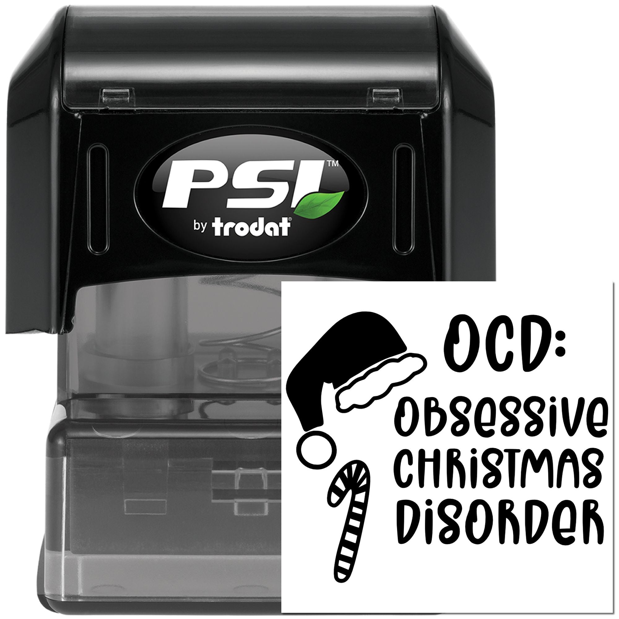 Pre-Inked Obsessive Christmas Disorder Tag Stamp
