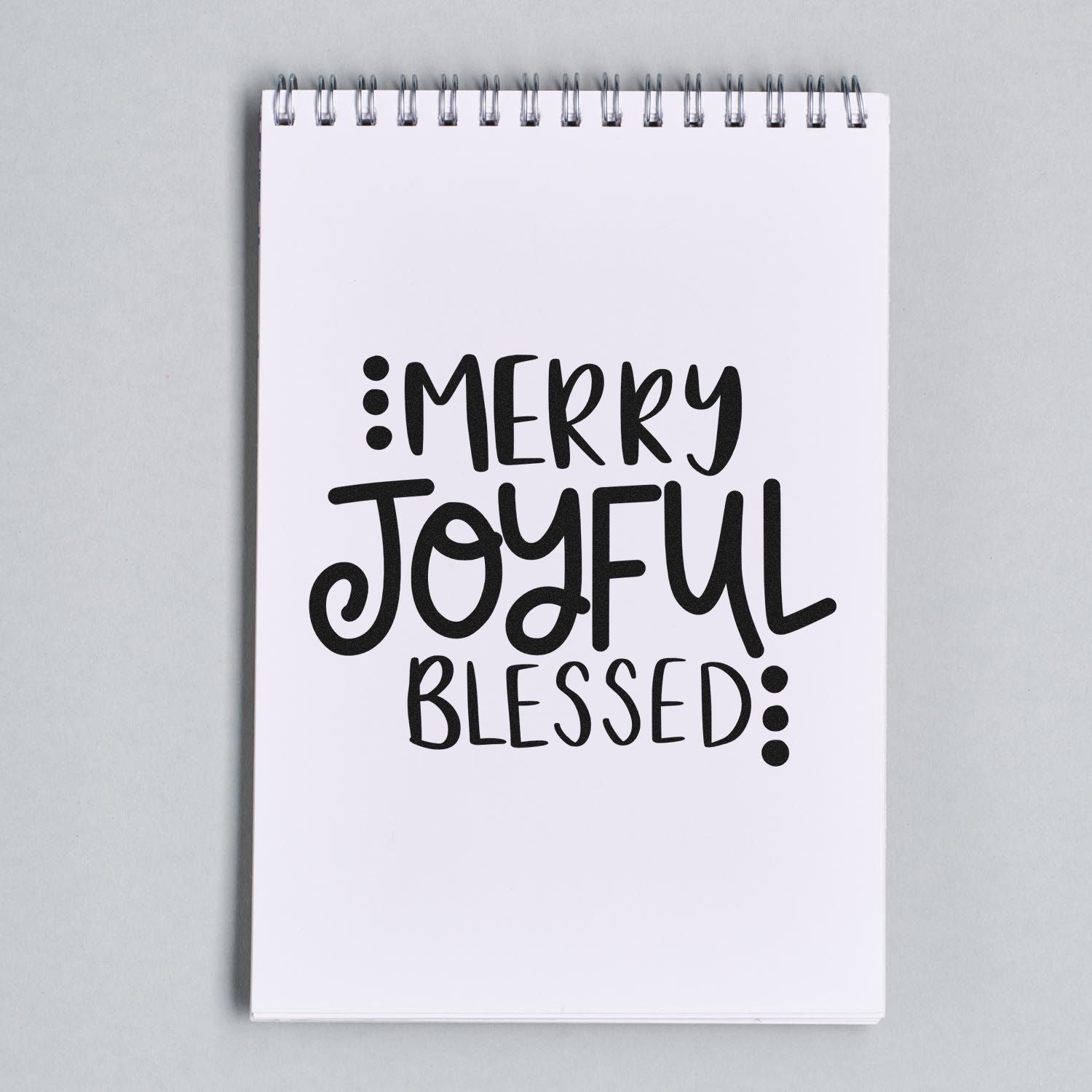 Cheerful Holiday Blessings Craft Rubber Stamp