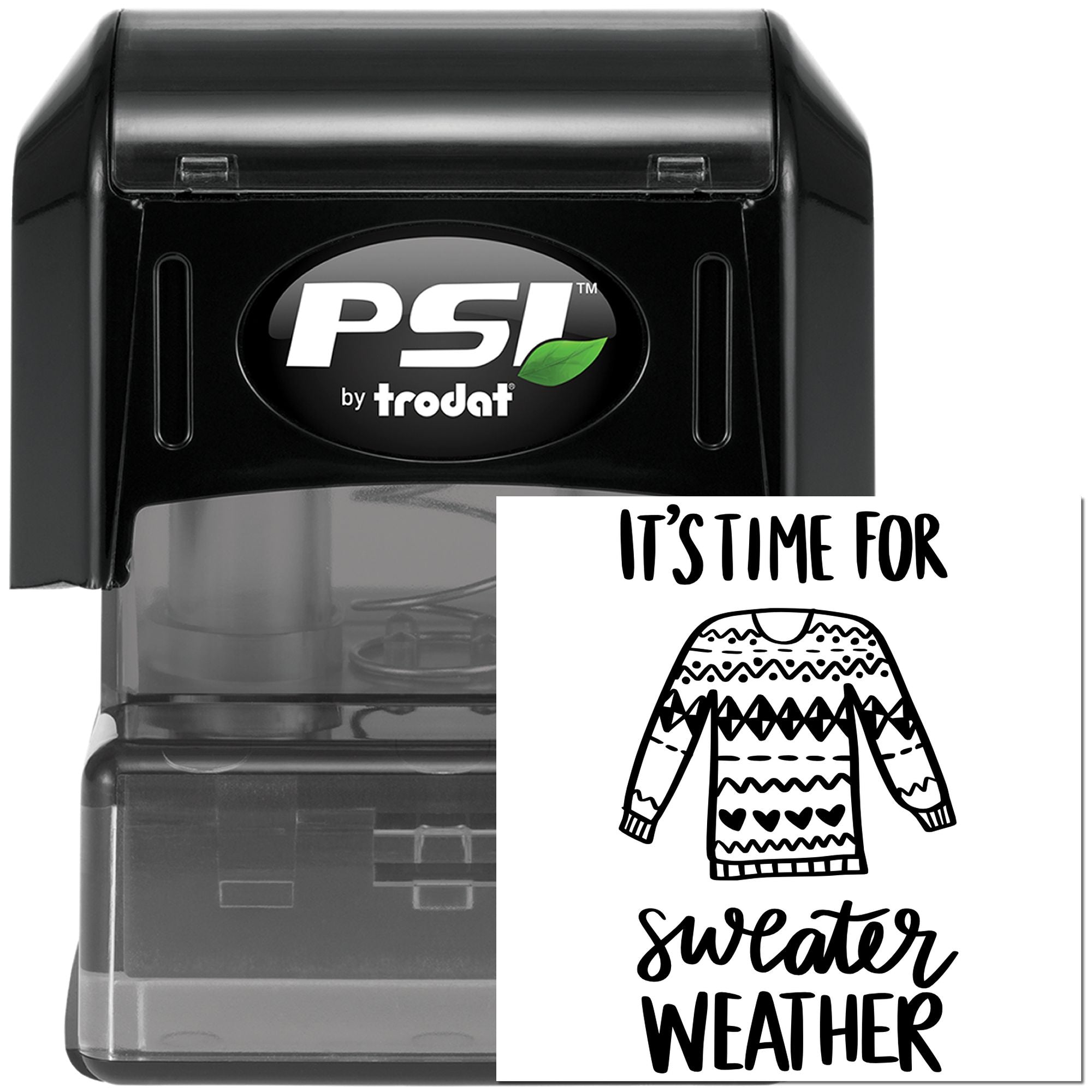 Pre-Inked Sweater Weather Vibes Place Card Stamp