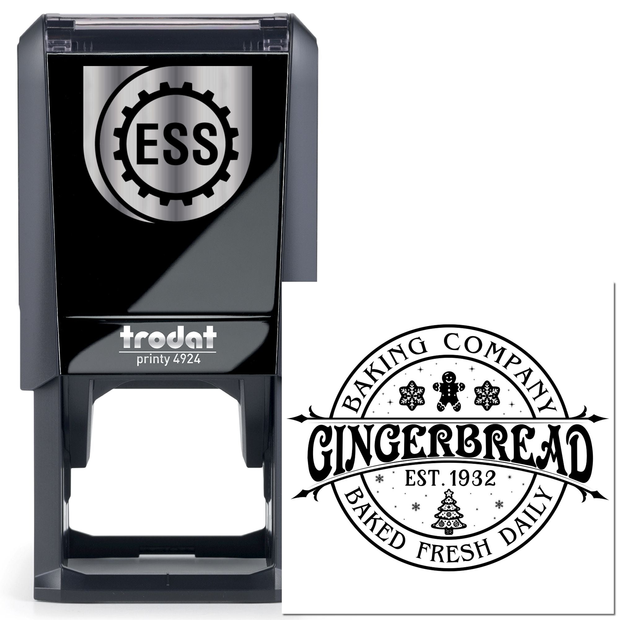 Self-Inking Gingerbread Logo Crafting Stamp