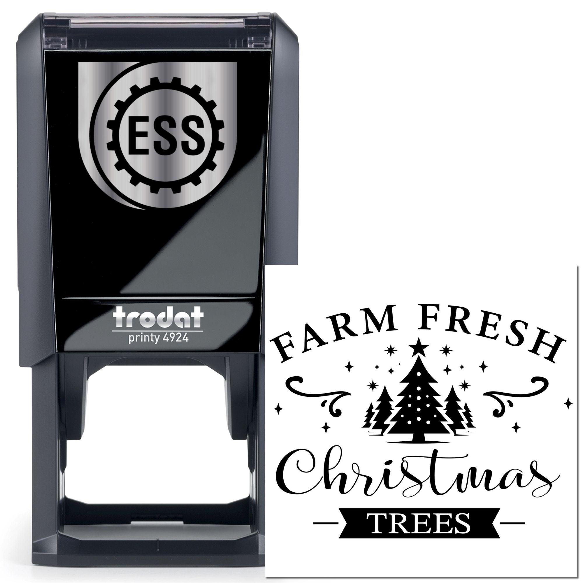 Self-Inking Christmas Trees Papercraft Stamp