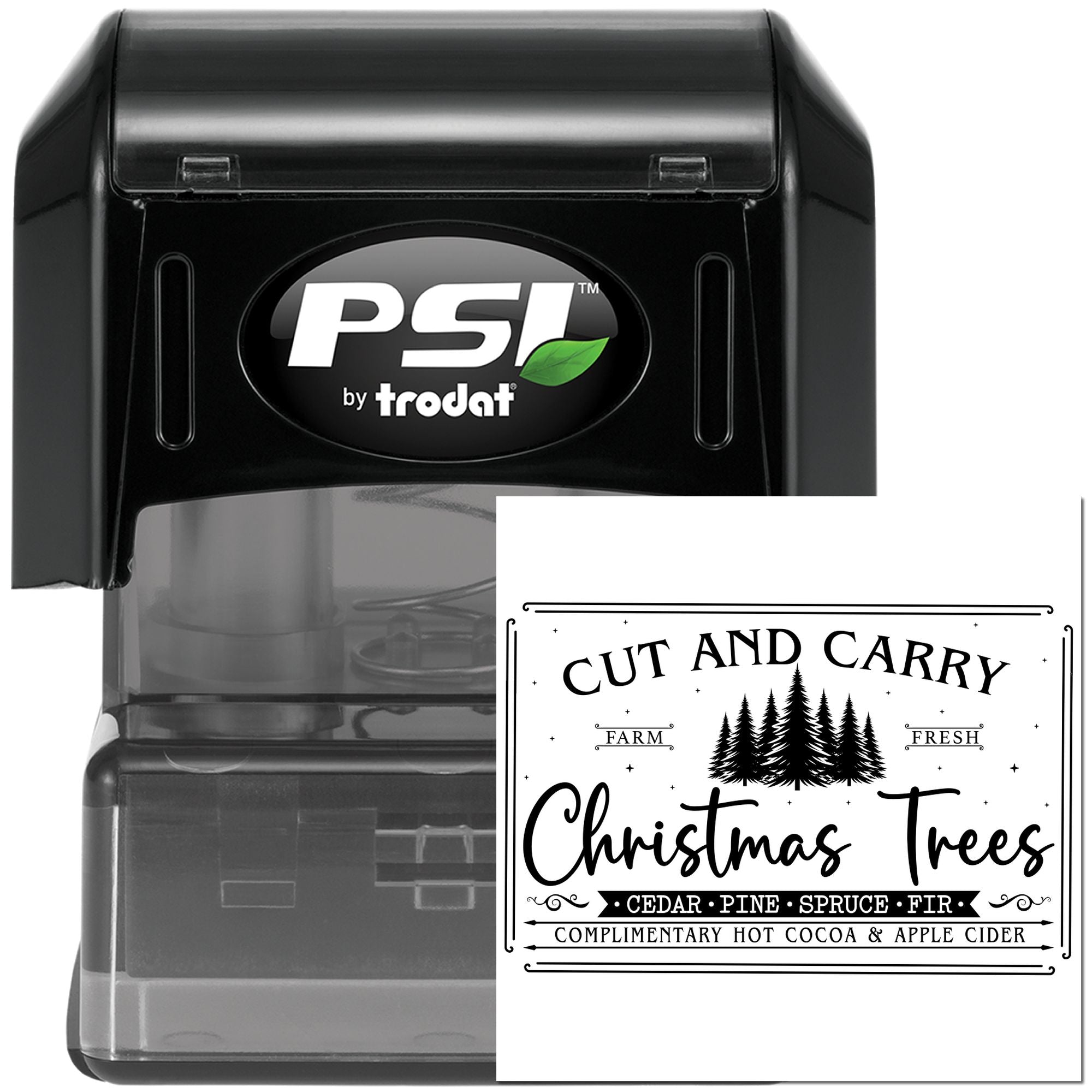 Pre-Inked Christmas Tree Sign Handcraft Stamp