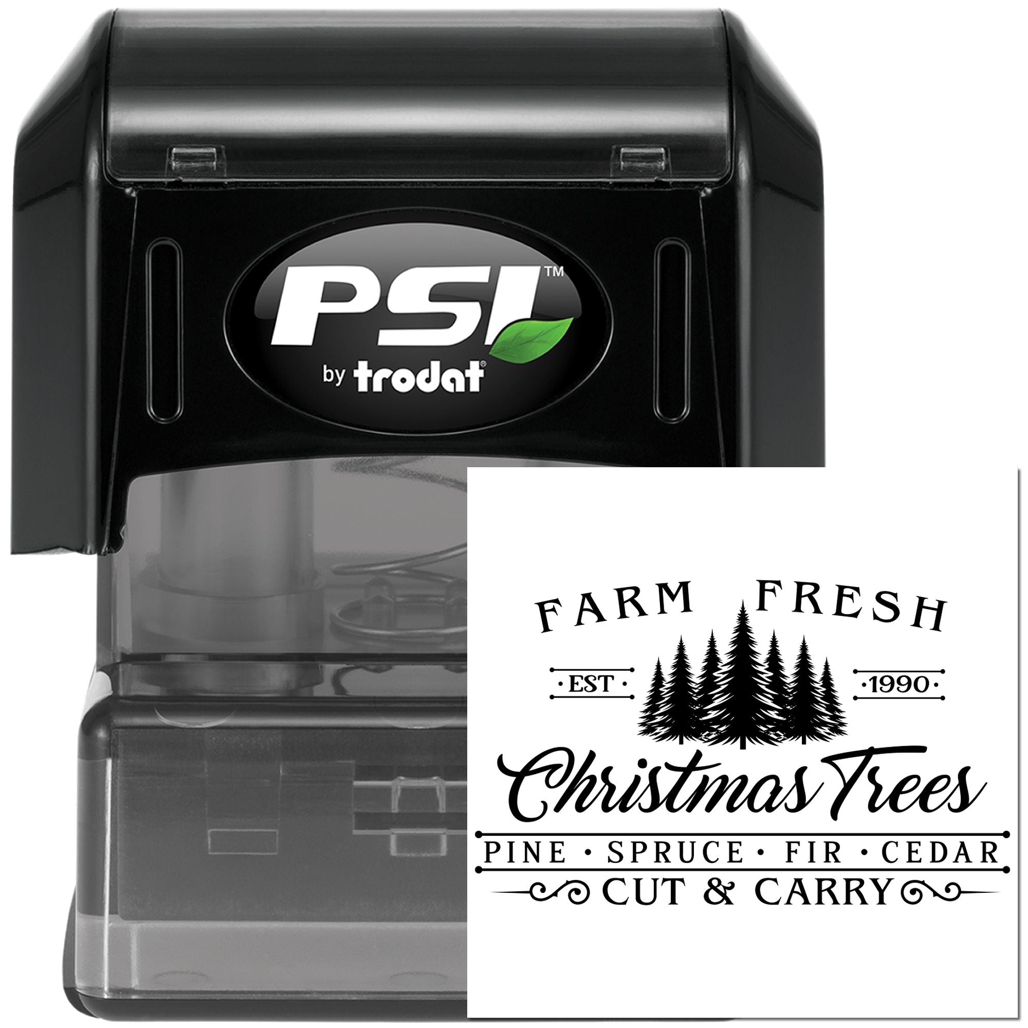 Pre-Inked Christmas Tree Farm Papercraft Stamp