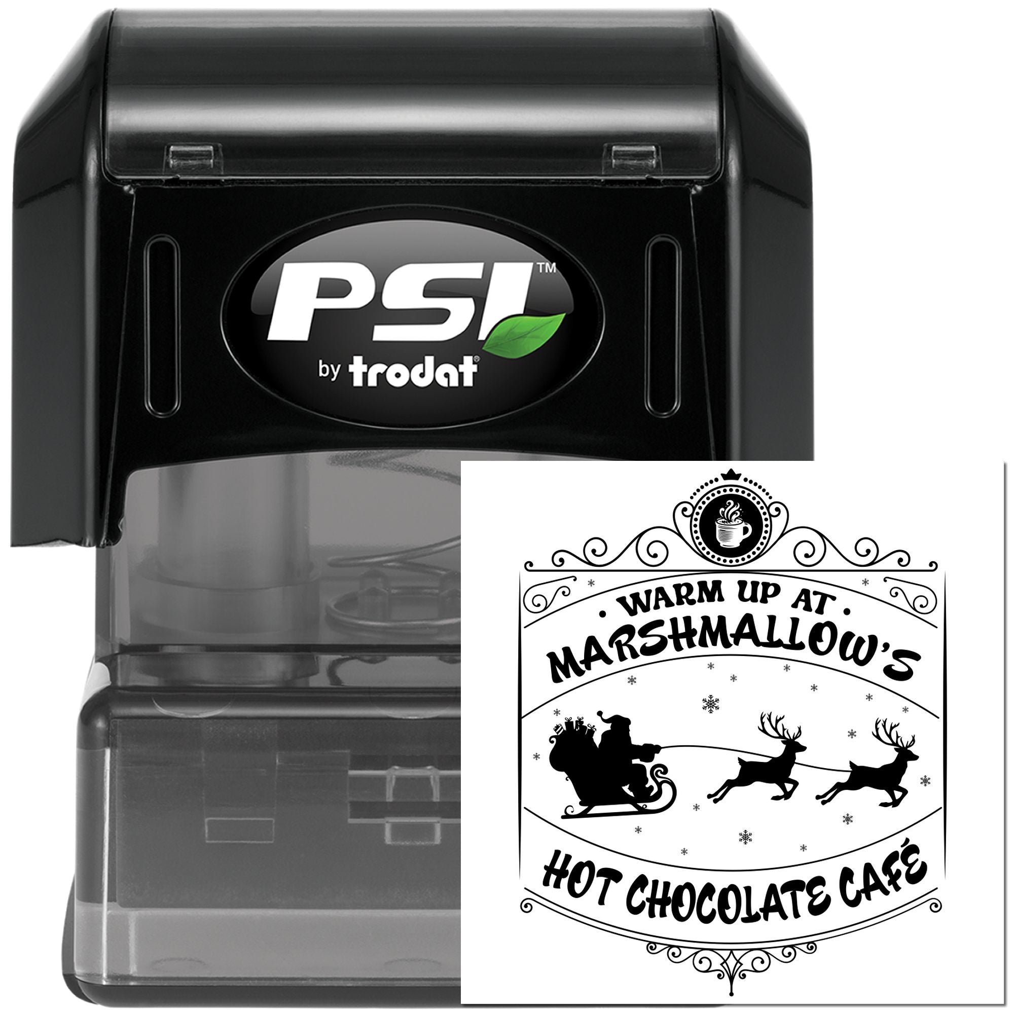 Pre-Inked Hot Chocolate Café Journaling Stamp