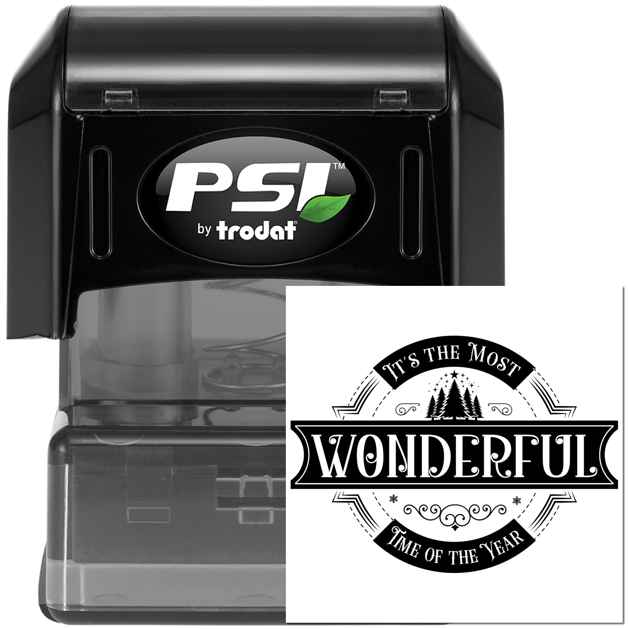 Pre-Inked Most Wonderful Time Postcard Stamp