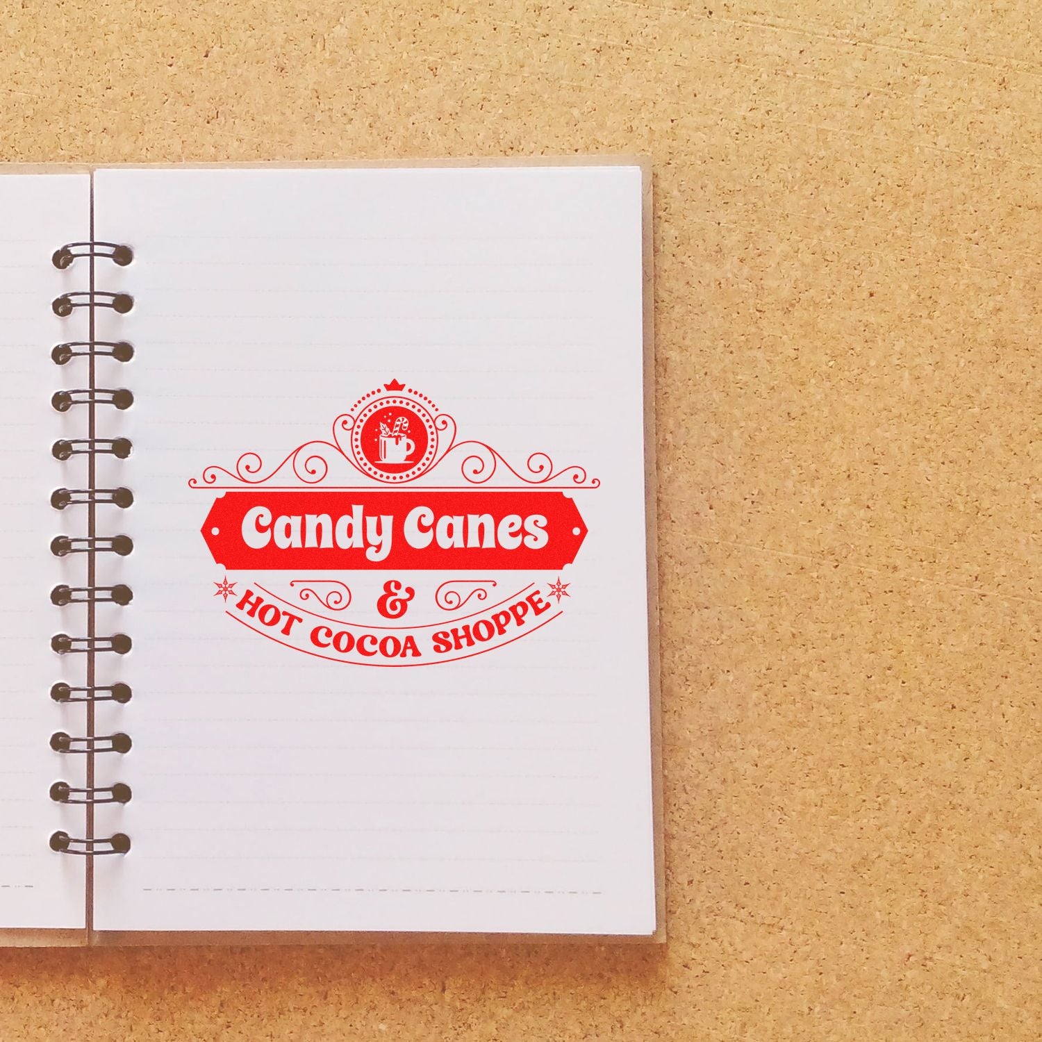 Pre-Inked Candy Canes Shoppe Tag Stamp