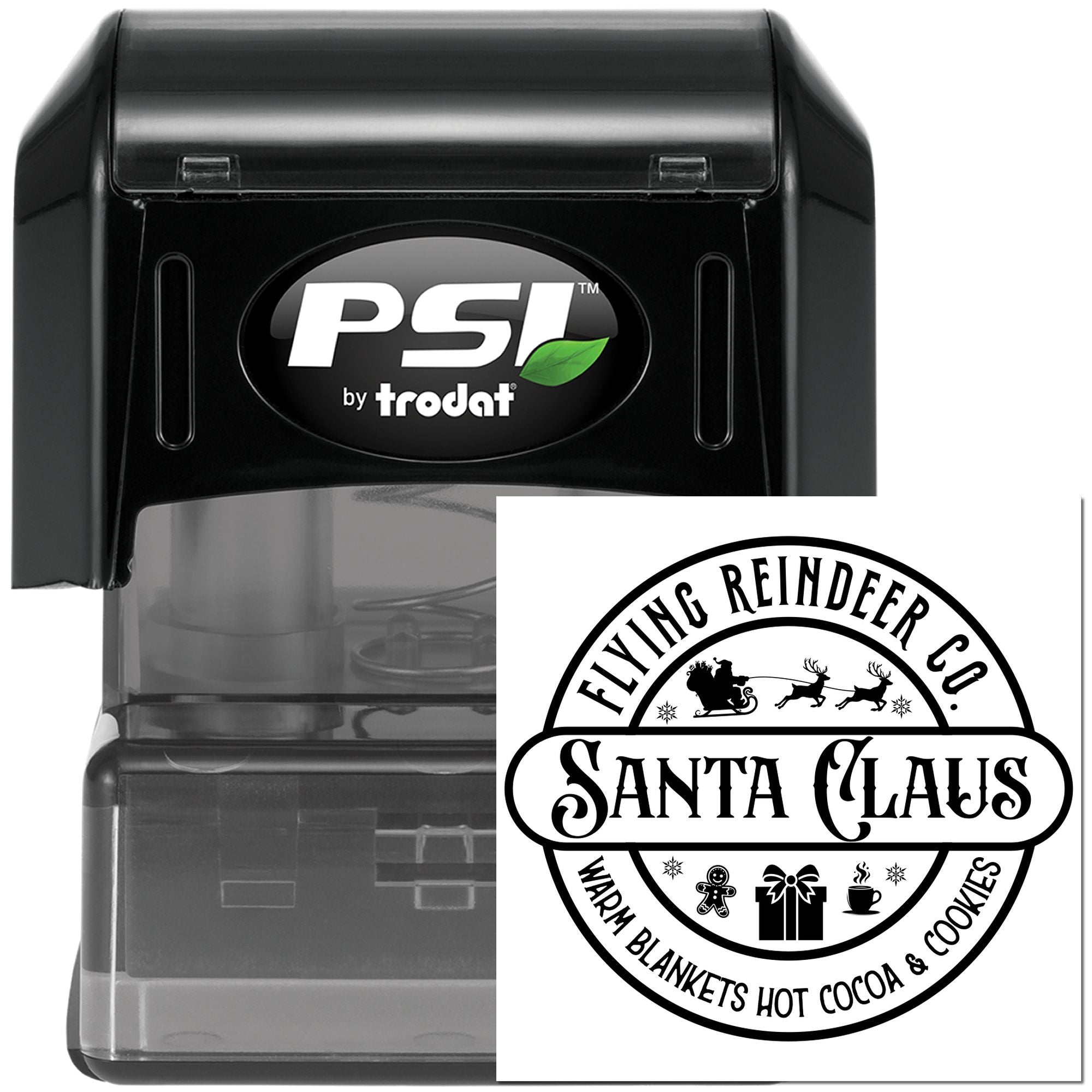 Pre-Inked Santa Claus Cookies Scrapbooking Stamp