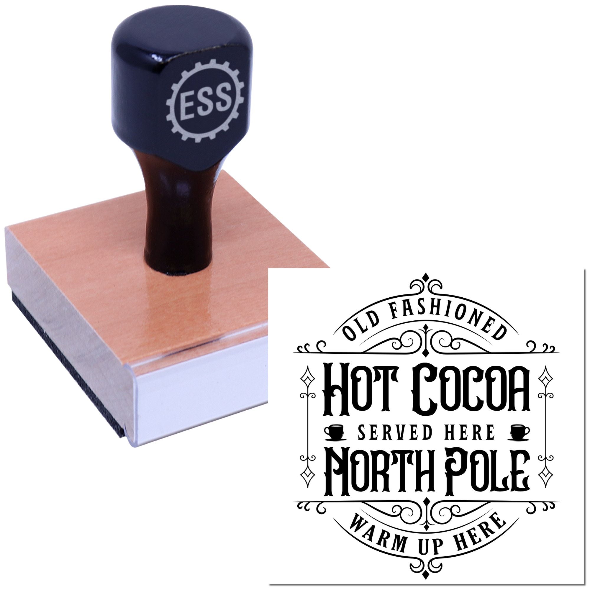 Retro Cocoa Corner Cardmaking Rubber Stamp