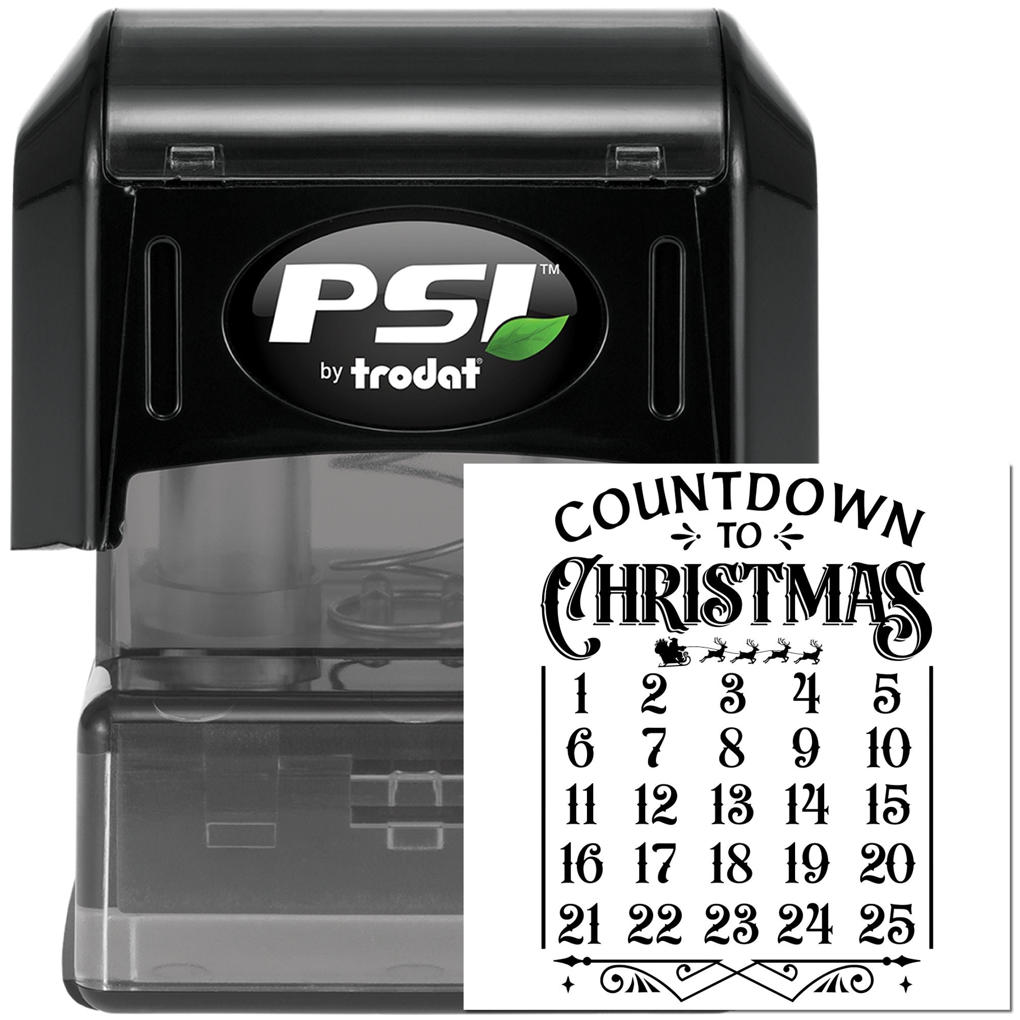 Pre-Inked Countdown To Christmas Cardmaking Stamp