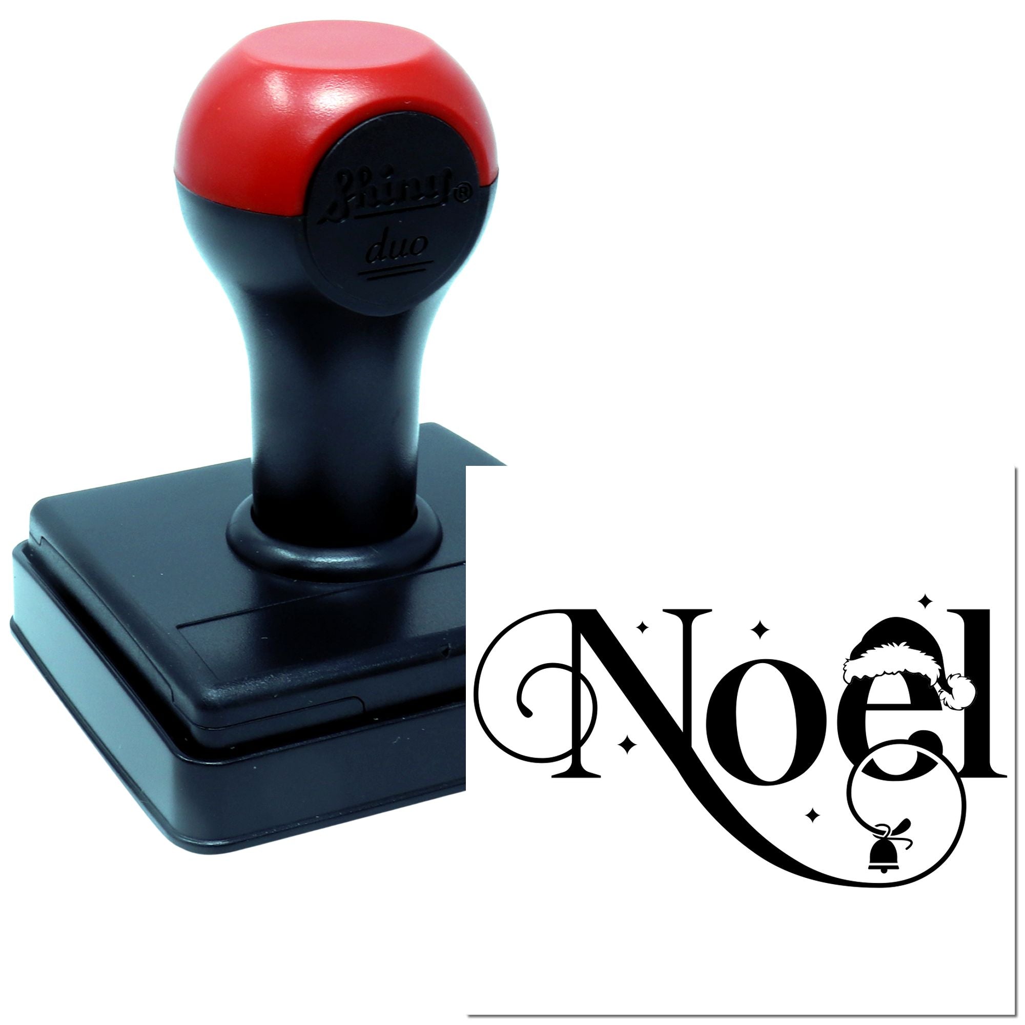 Duo Festive Noel Santa Hat Bell Hand Stamp