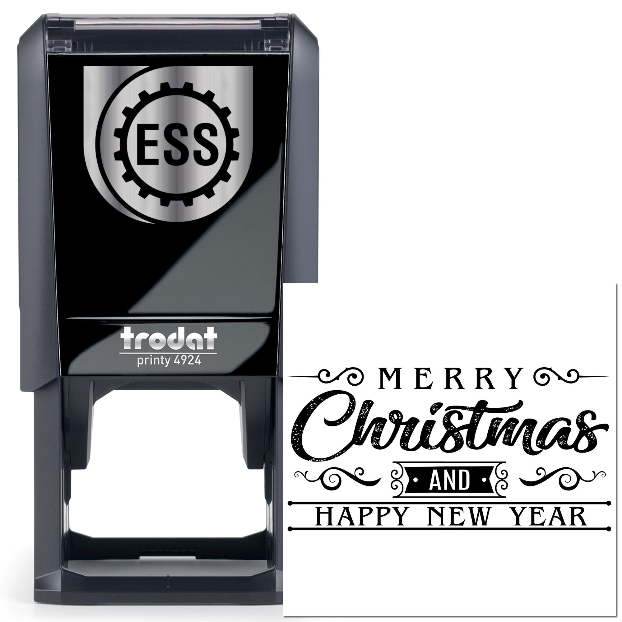 Self-Inking Holiday Greeting Mini Card Stamp