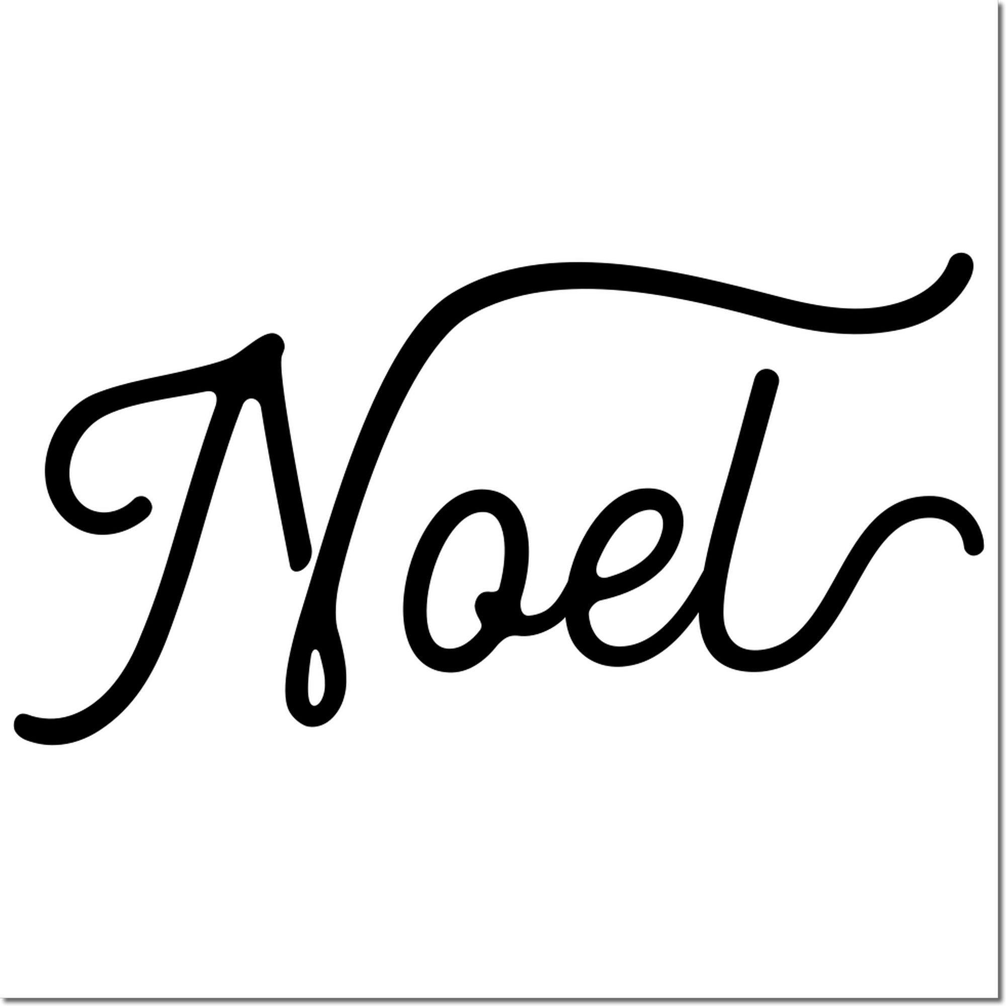 Elegant Noel Flourish Party Favor Rubber Stamp