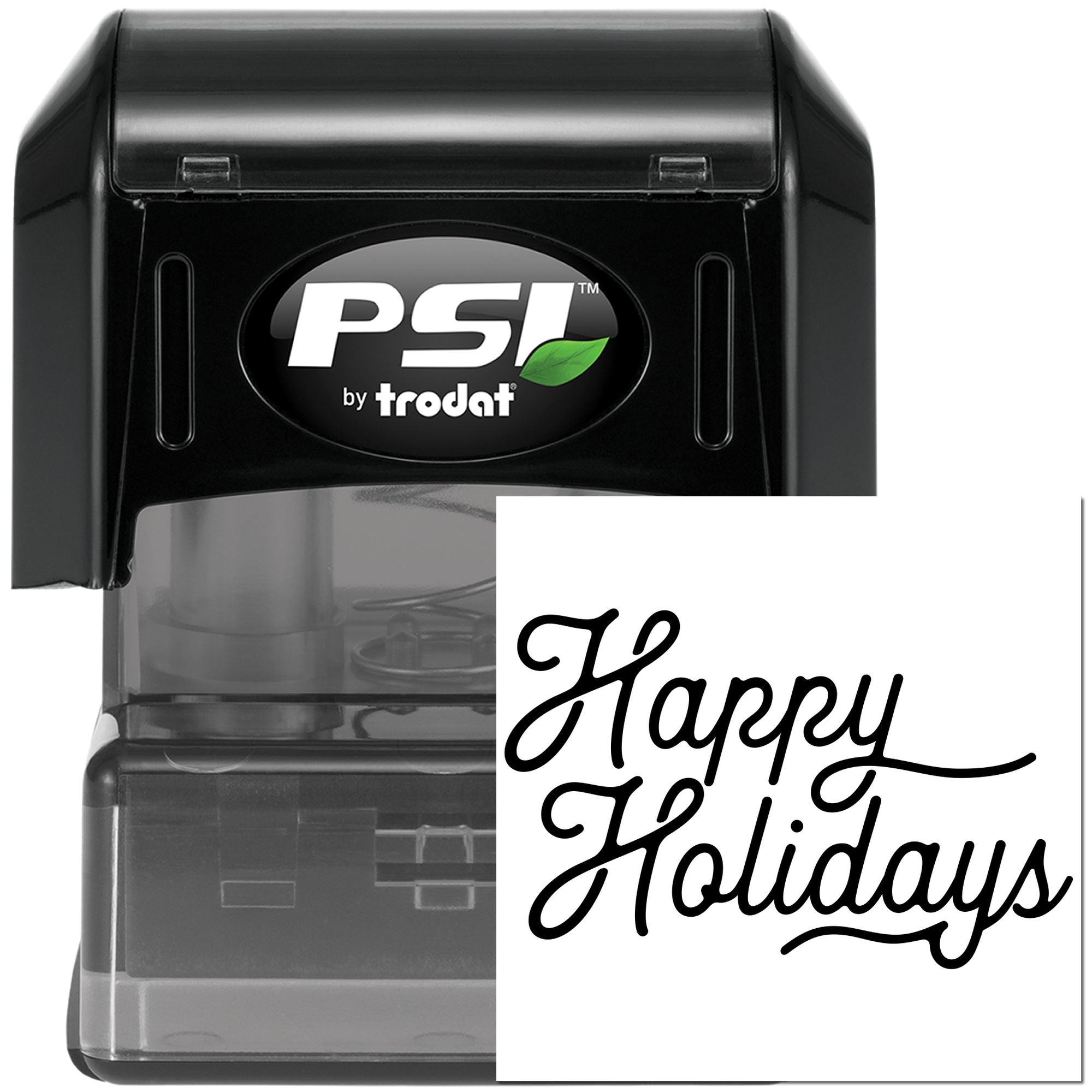 Pre-Inked Happy Holidays Greeting Scrapbook Stamp