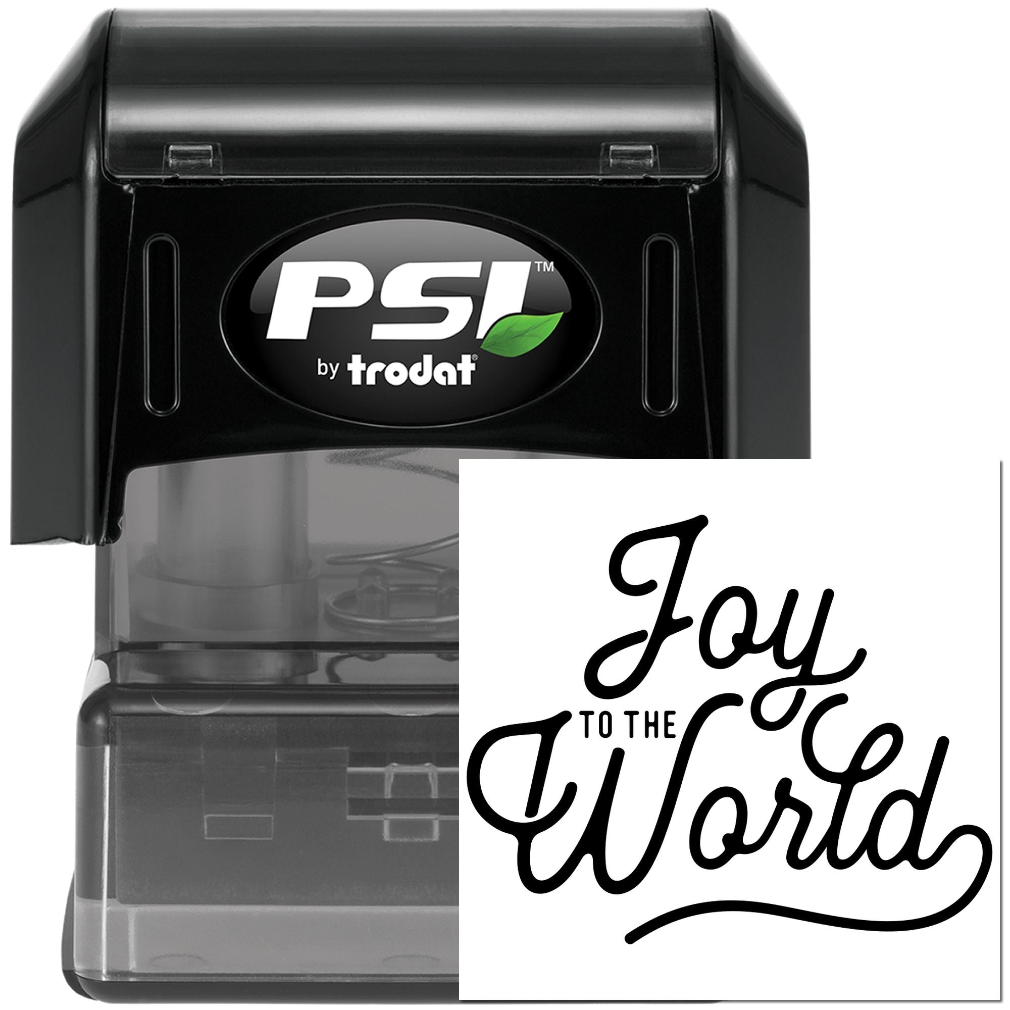 Pre-Inked Joy To World Card Stamp