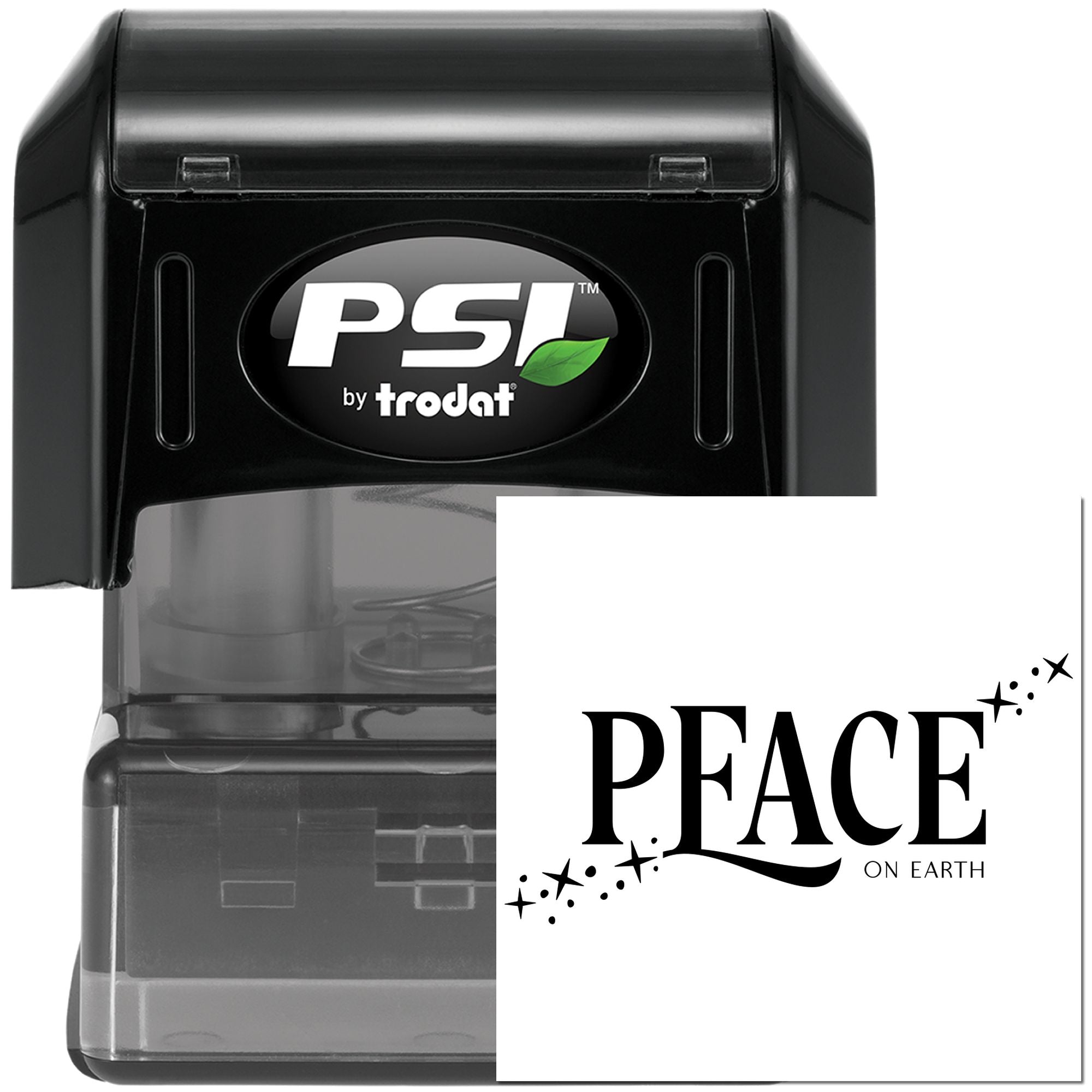 Pre-Inked Peace On Earth Paper Goods Stamp