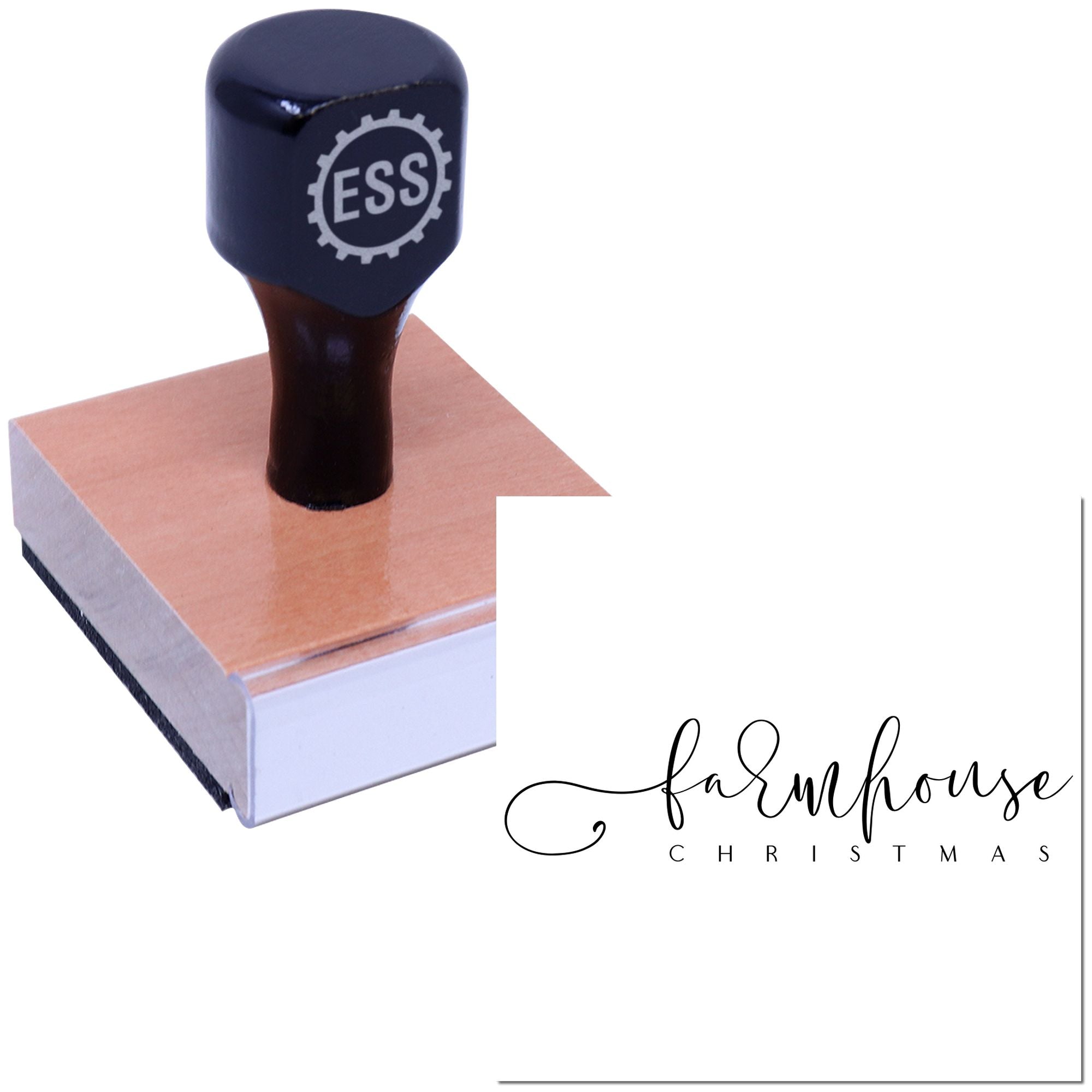 Cozy Rustic Christmas Paper Craft Rubber Stamp