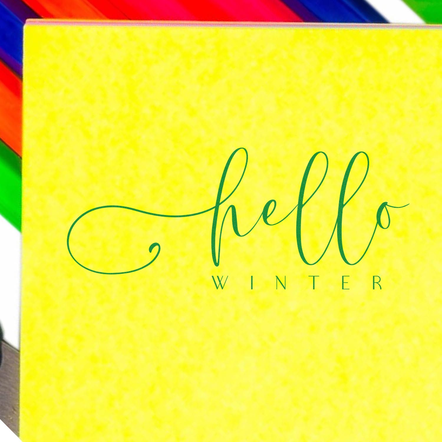 Self-Inking Hello Winter Papercraft Stamp