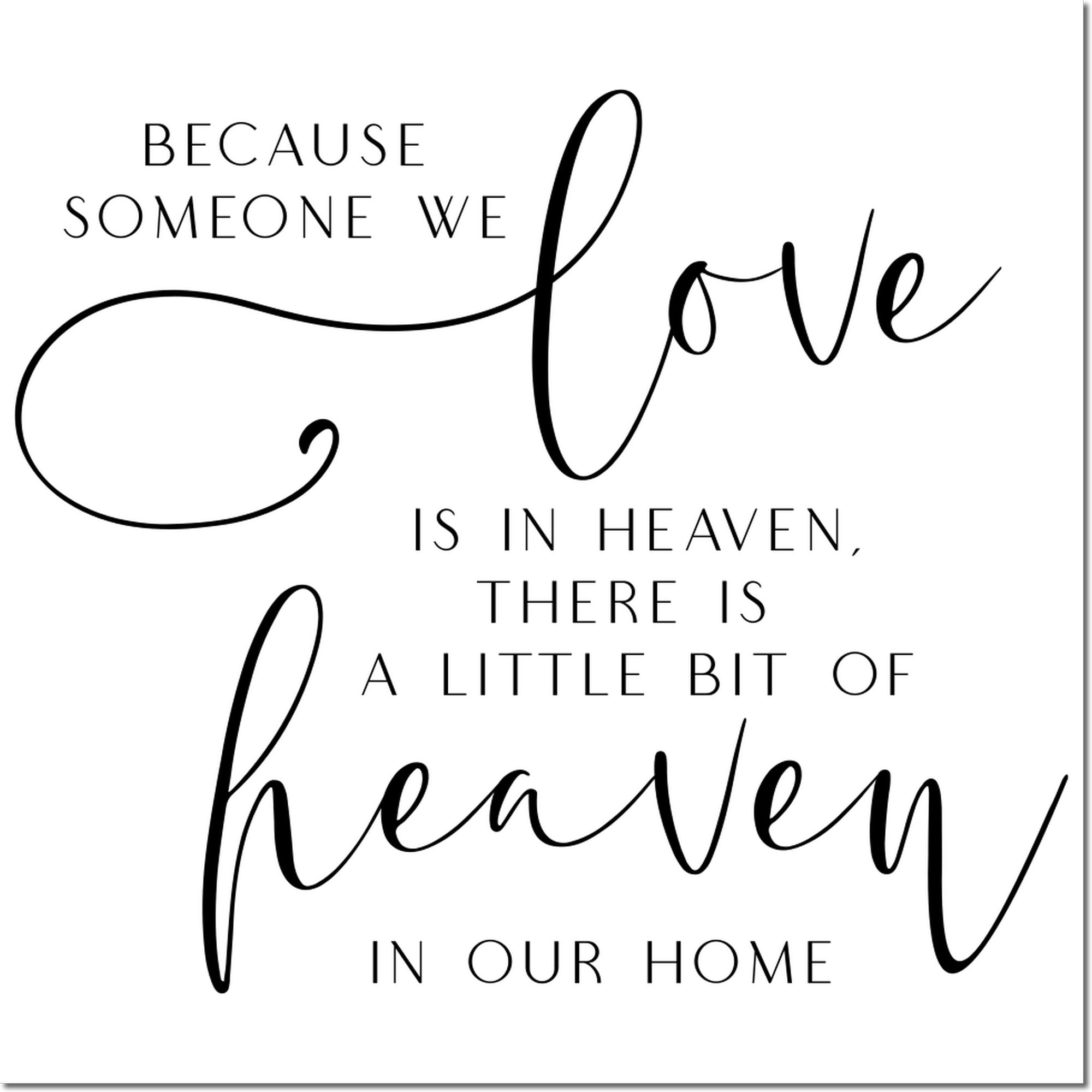 Duo Heavenly Home Memorial Love Quote Hand Stamp