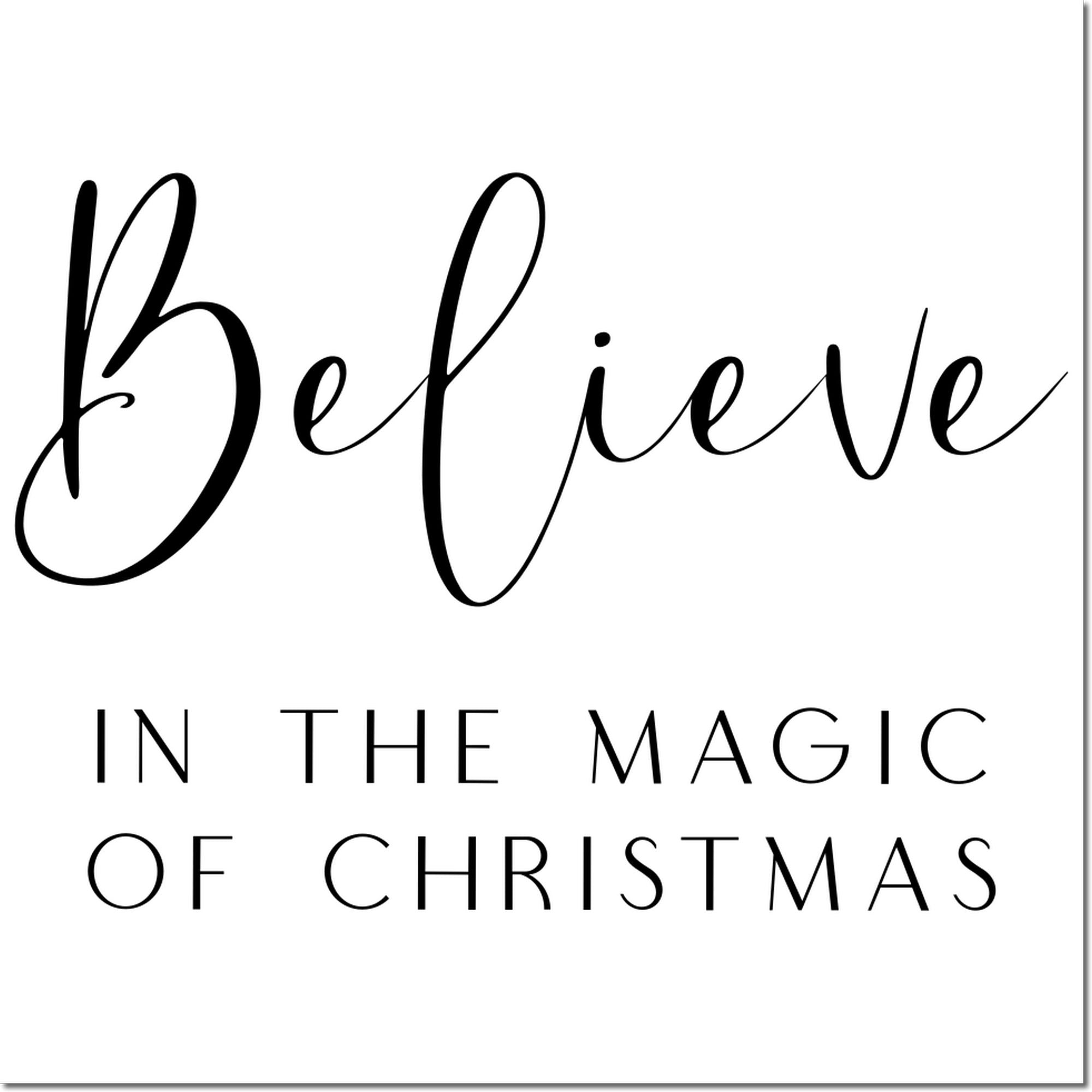 Self-Inking Believe Magic Note Card Stamp