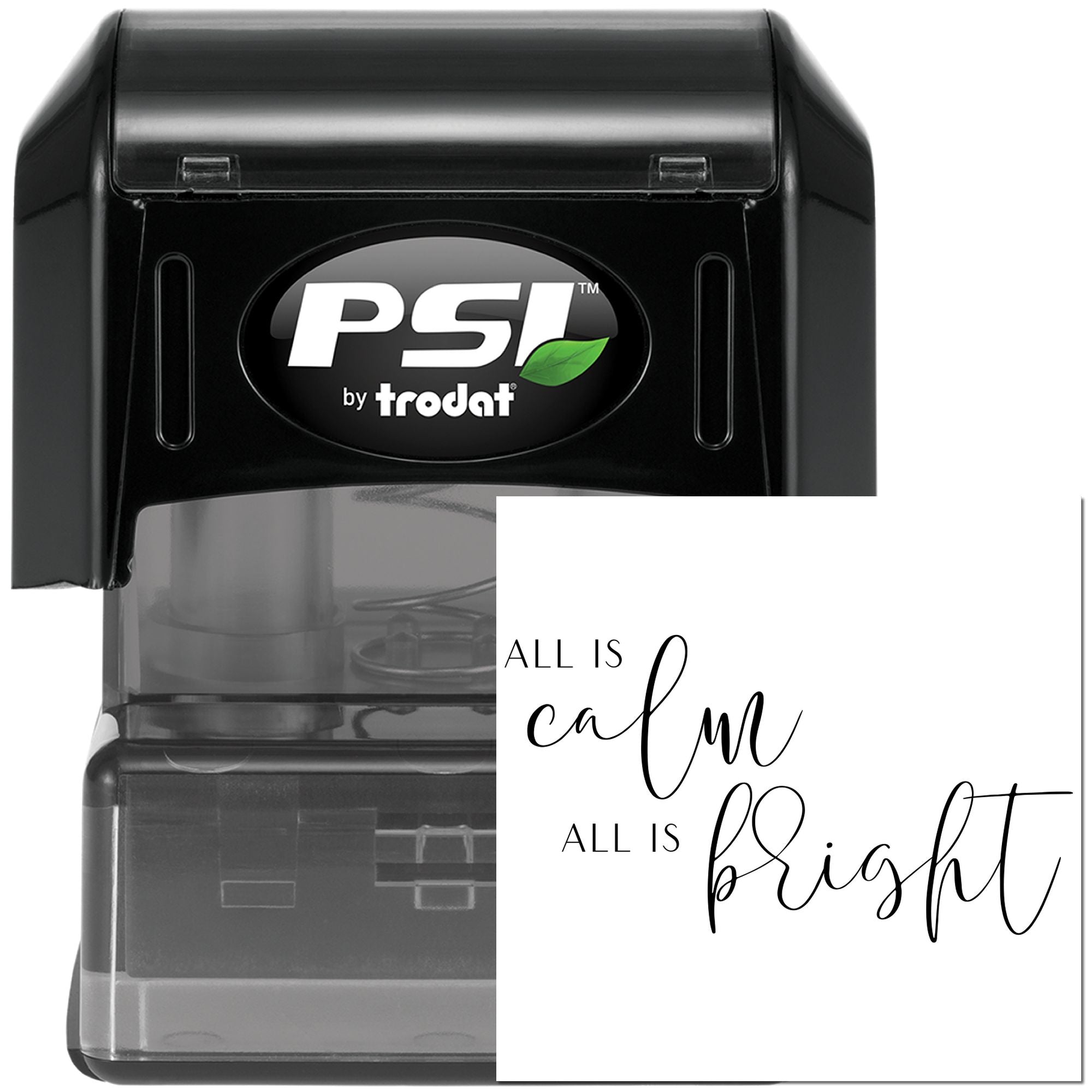 Pre-Inked All Is Bright Greeting Card Stamp