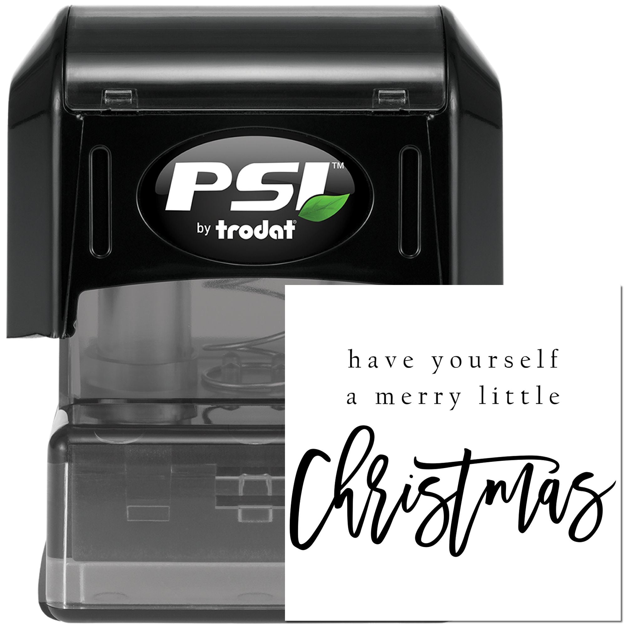 Pre-Inked Merry Little Christmas Postcard Stamp