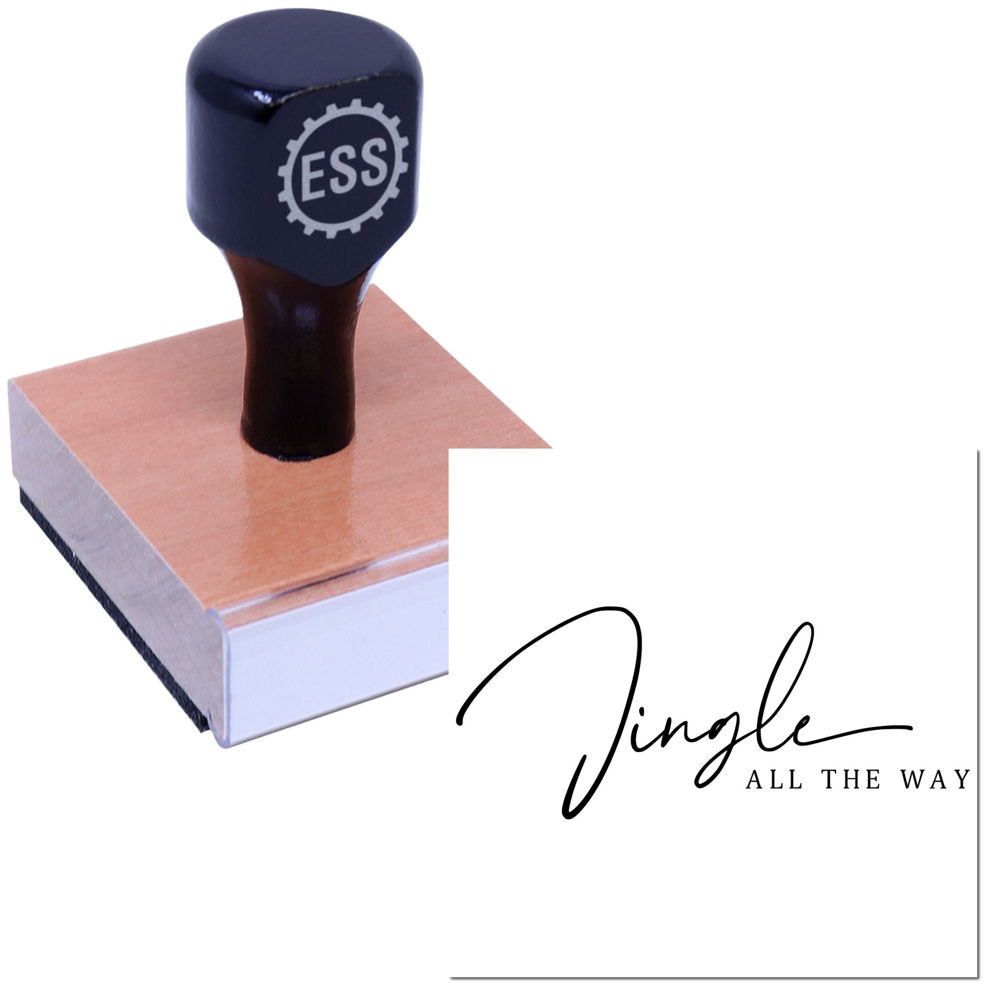 Festive Script Design Craft Rubber Stamp