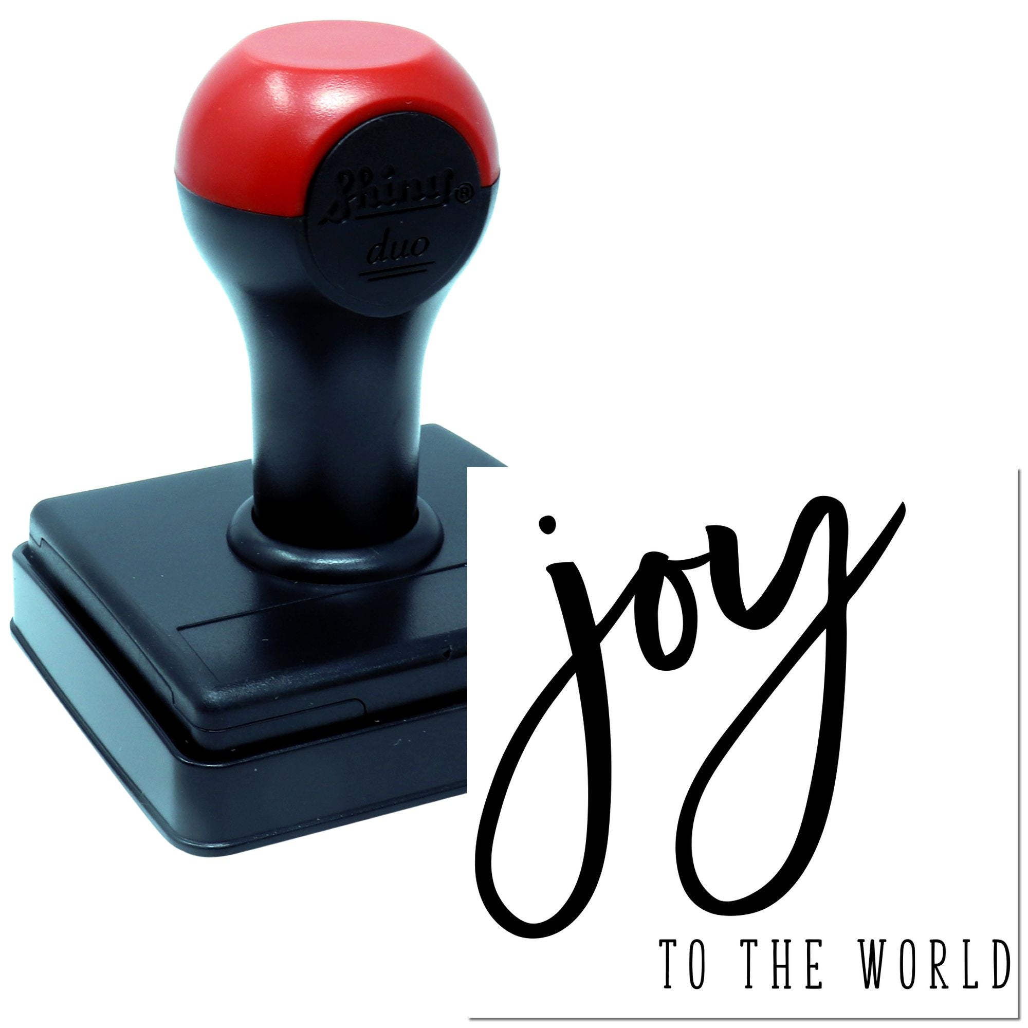 Duo Joyful Calligraphy Joy To World Hand Stamp