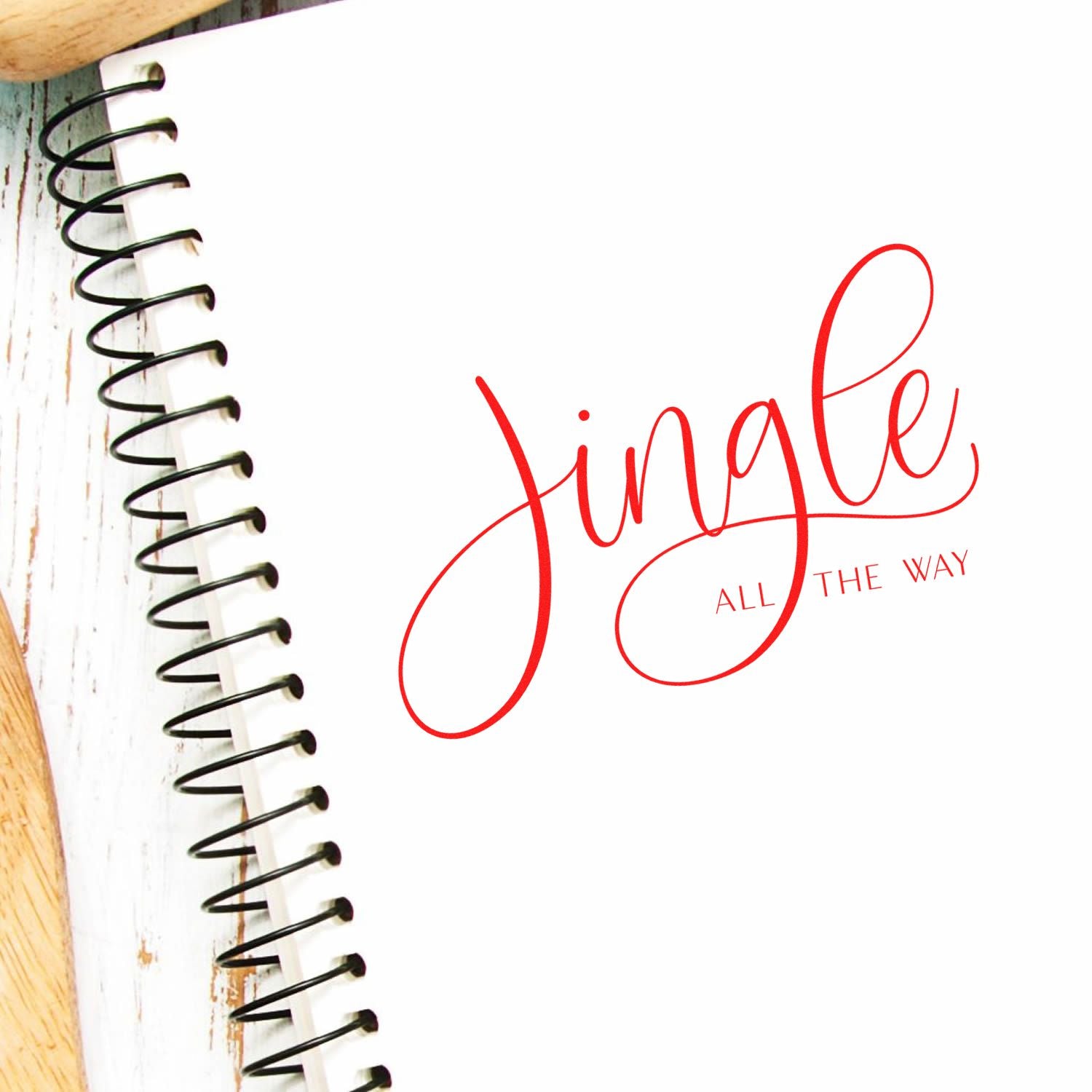 Duo Elegant Jingle All The Way Hand Stamp