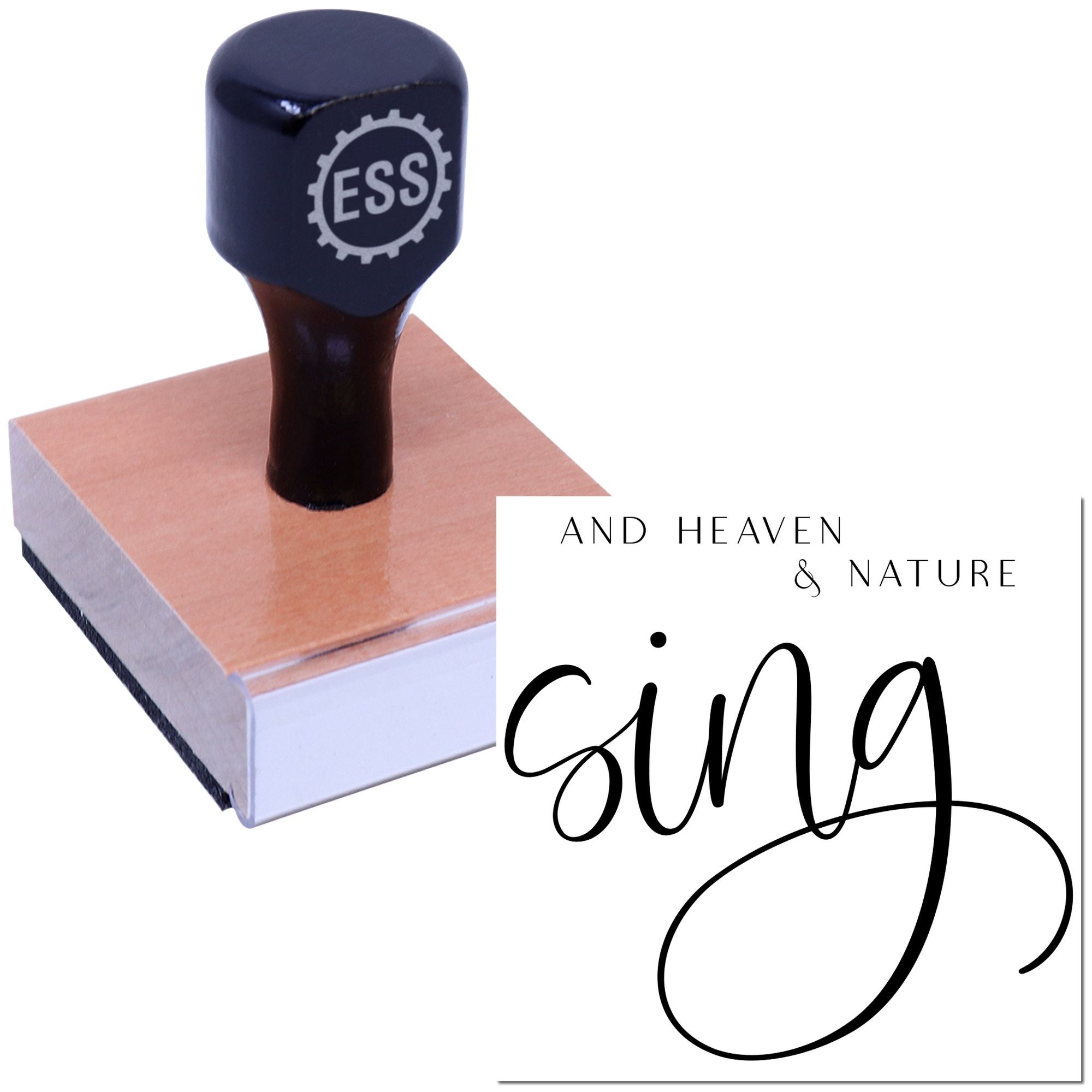 Heavenly Nature Song Greeting Card Rubber Stamp