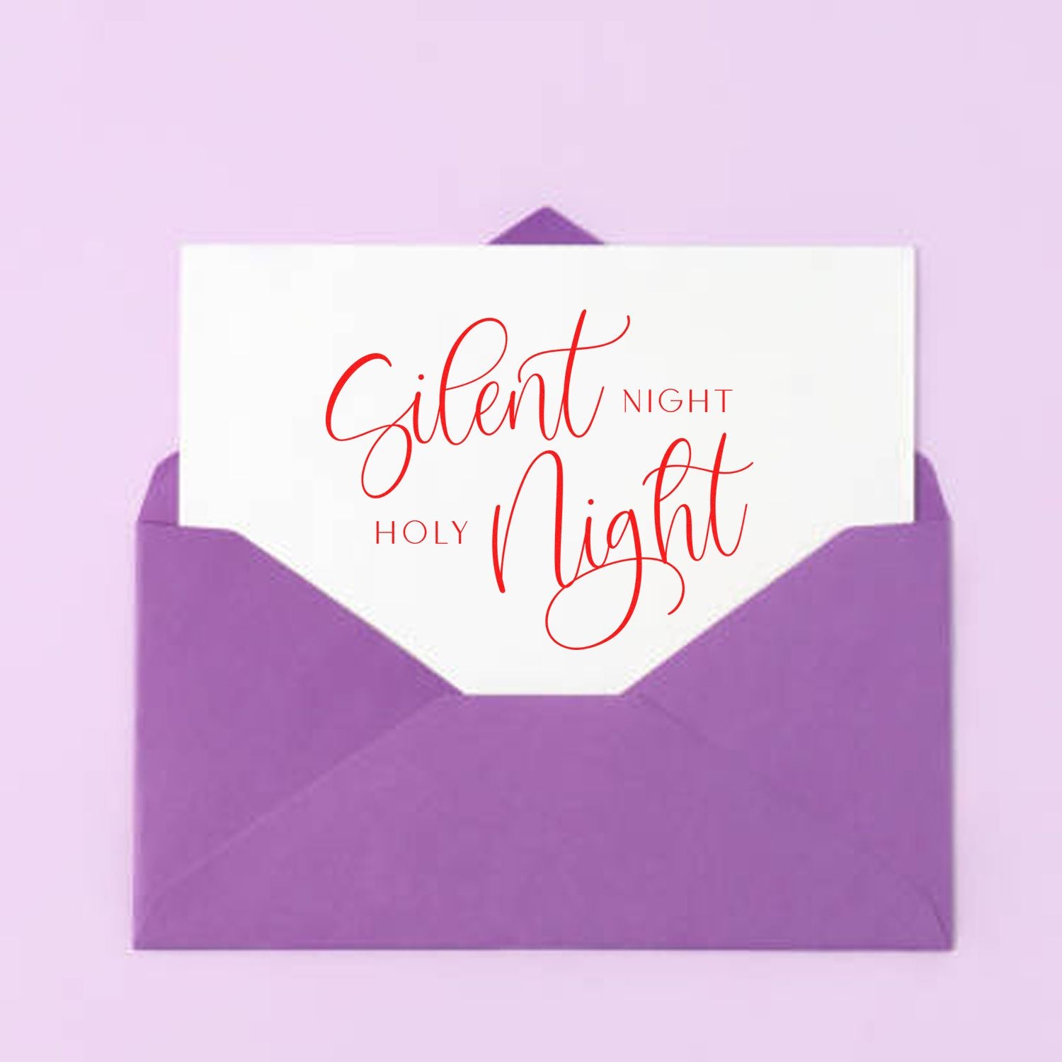 Self-Inking Silent Night Greeting Card Stamp