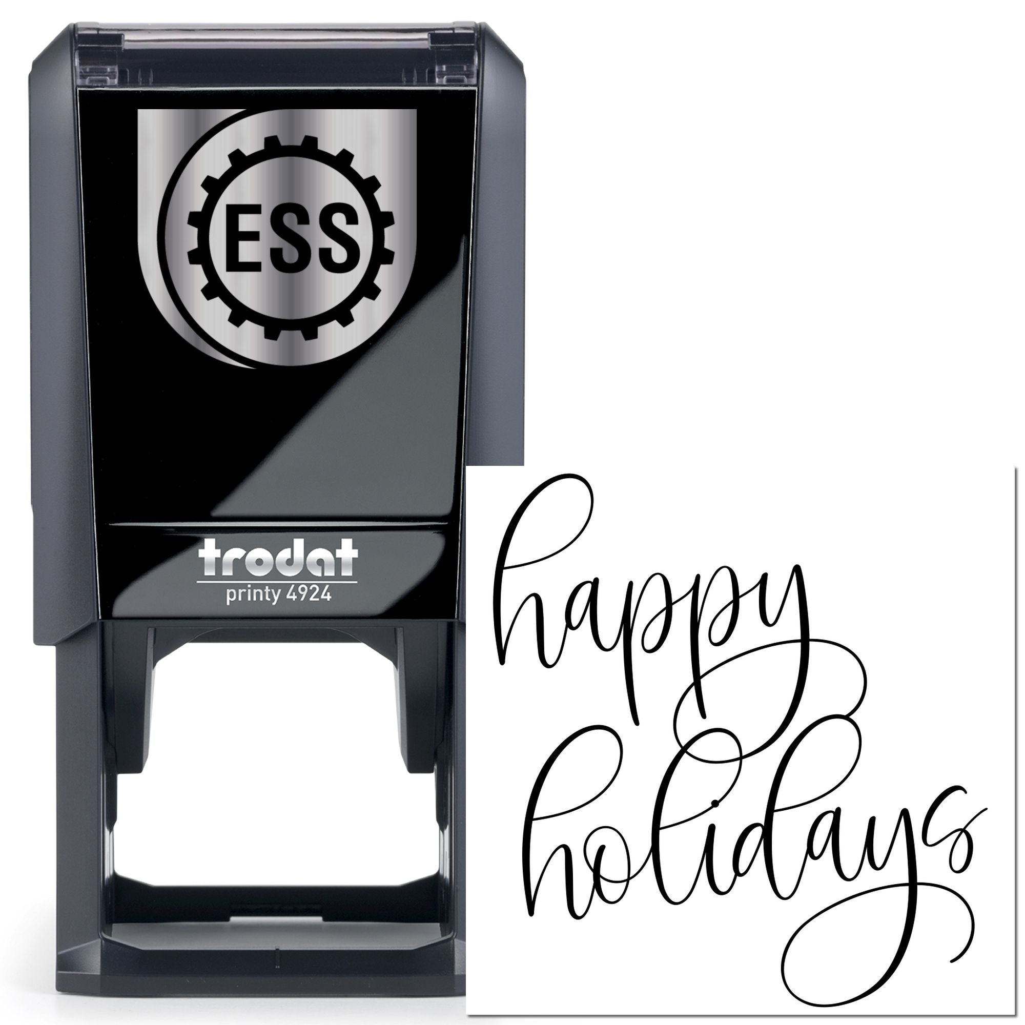 Self-Inking Happy Holidays Note Card Stamp