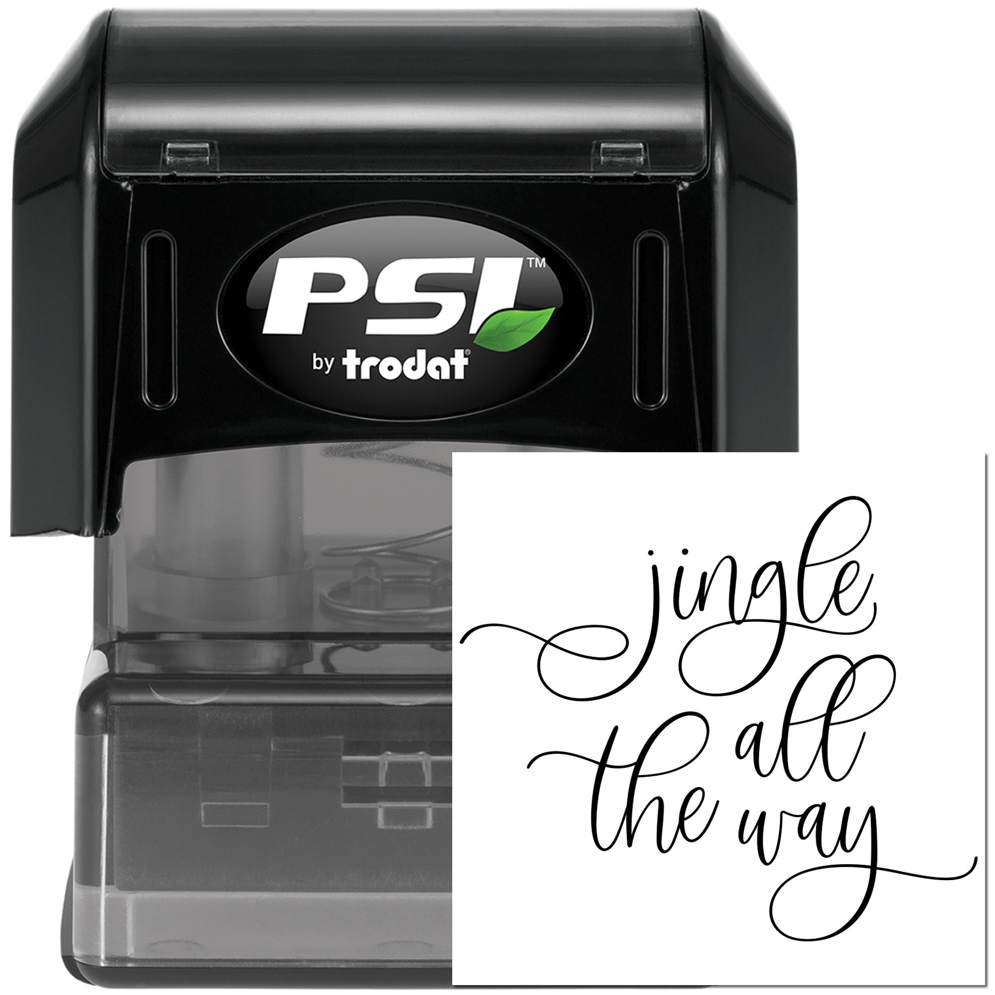 Pre-Inked Festive Script Typography Note Card Stamp