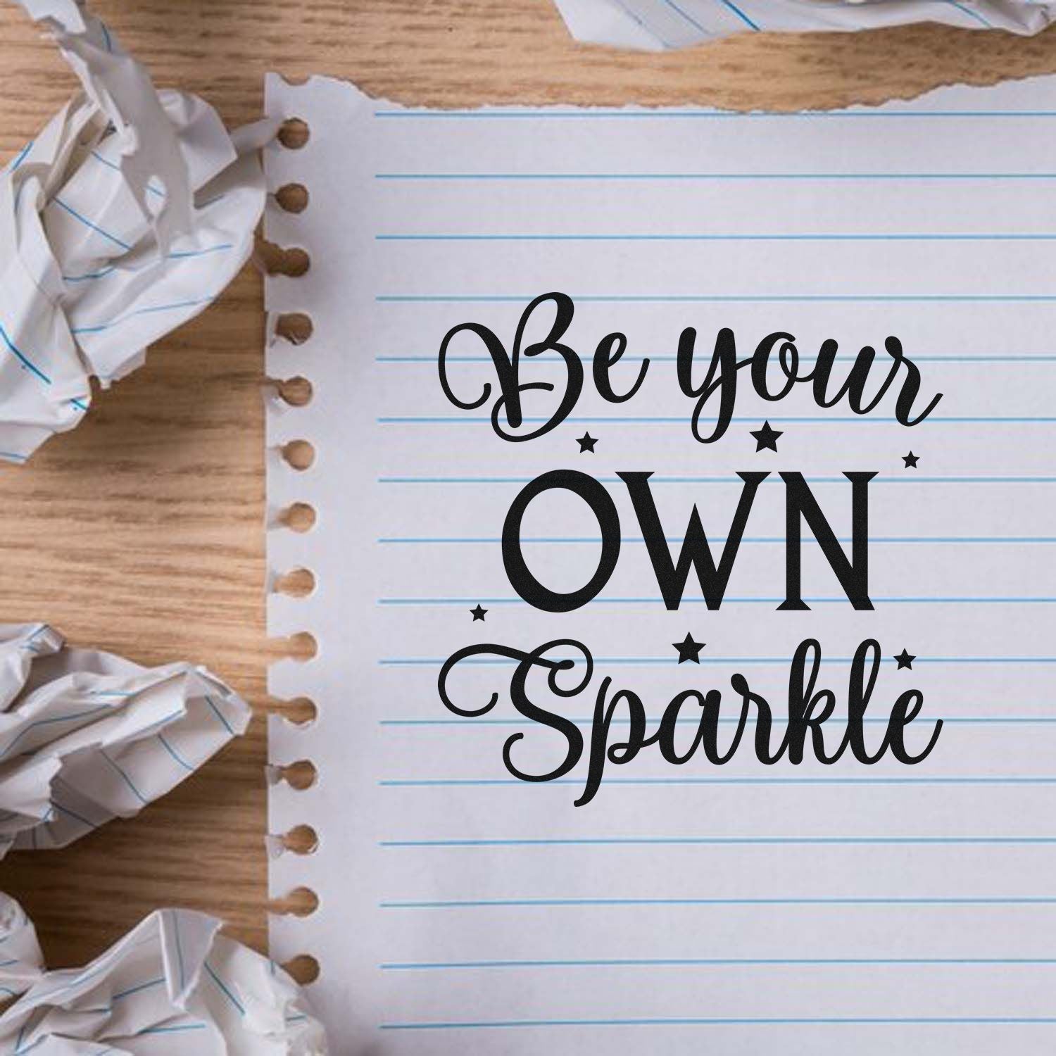 Duo Be Your Own Sparkle Poster Hand Stamp