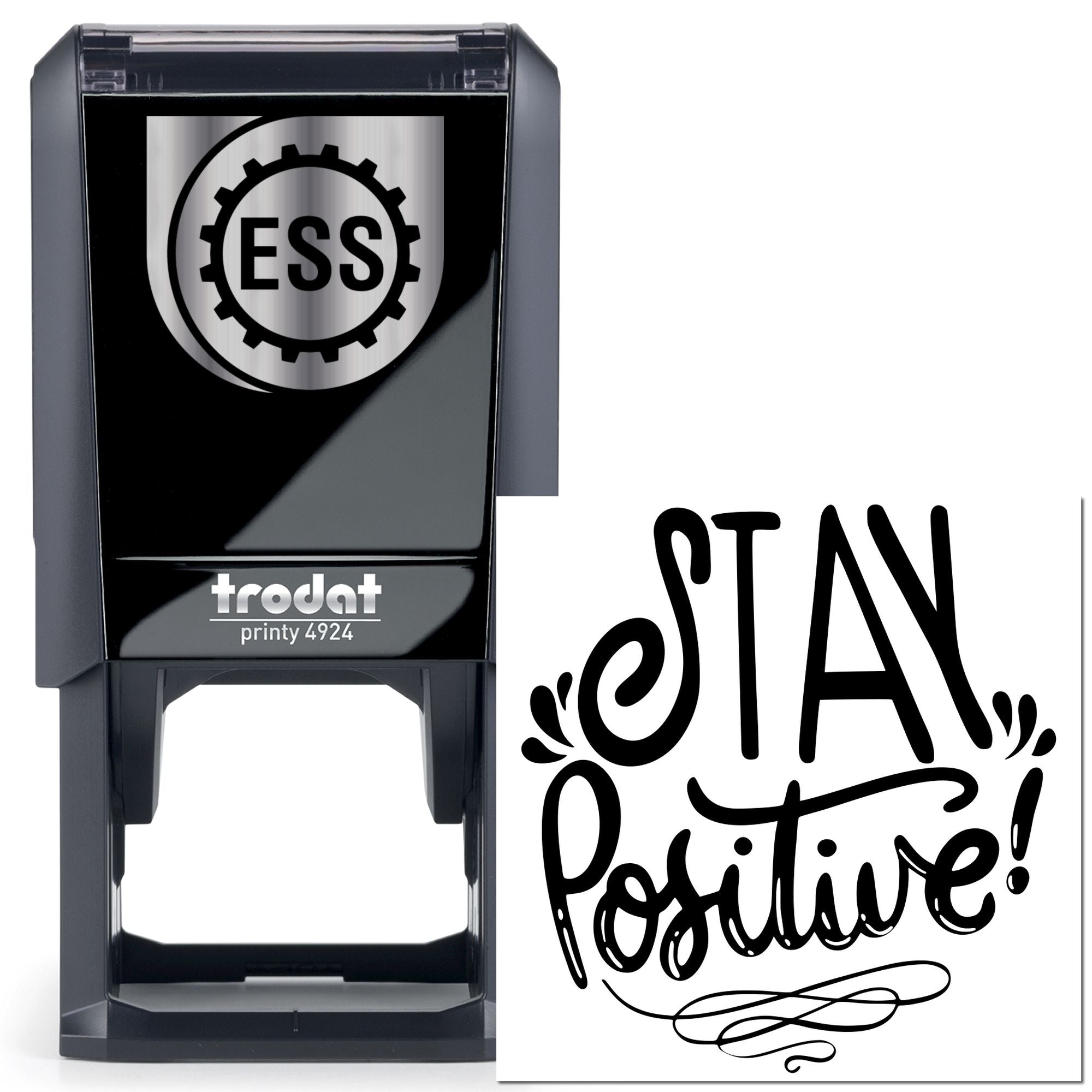 Self-Inking Stay Positive Card Stamp